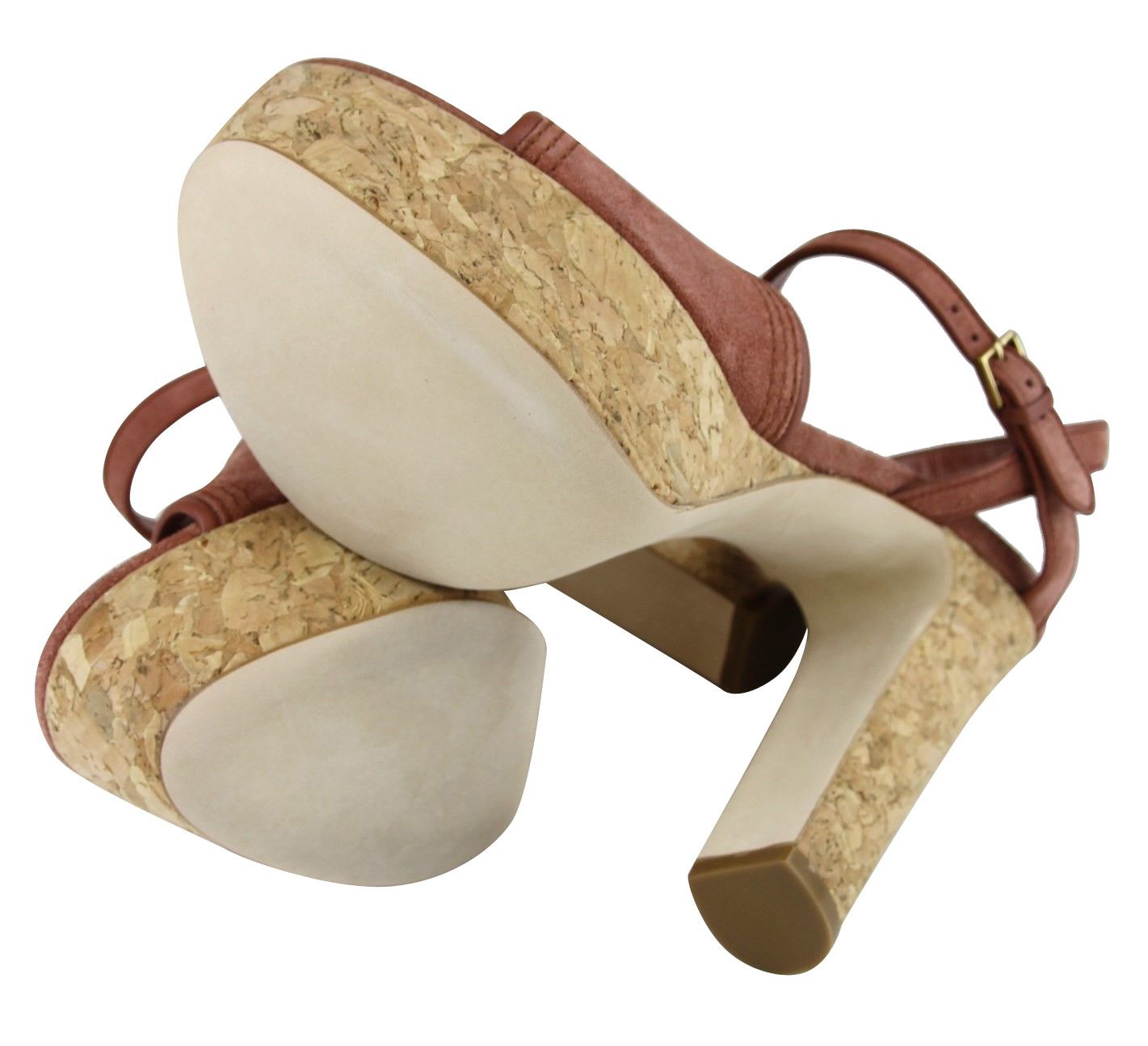 Gucci Women's Brick Red Danielle Suede Platform Sandal (39.5 G / Size US 9.5 / IT 39.5 - 9 Thumbnail