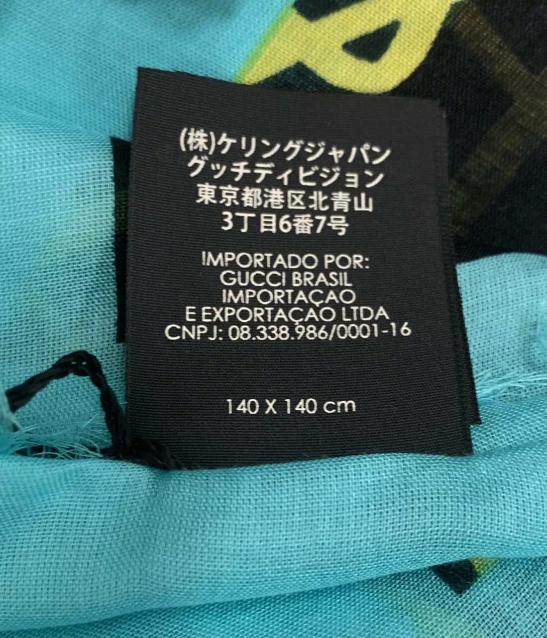 Gucci Ghost Black Blue GG Star Modal Silk Large Scarf Shawl w/Box Size ONE SIZE - 8 Thumbnail