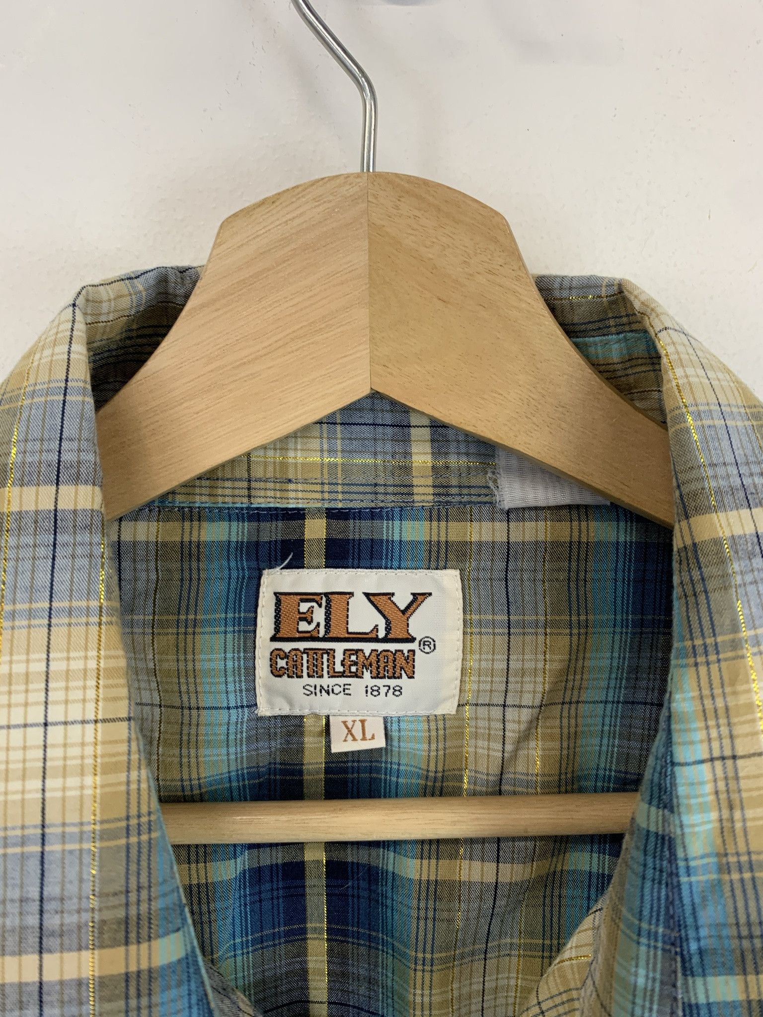 Flannel × Vintage Vintage Ely Cattleman Gold Ribon Pearl Snap Shirt Size XL Size US XL / EU 56 / 4 - 2 Thumbnail