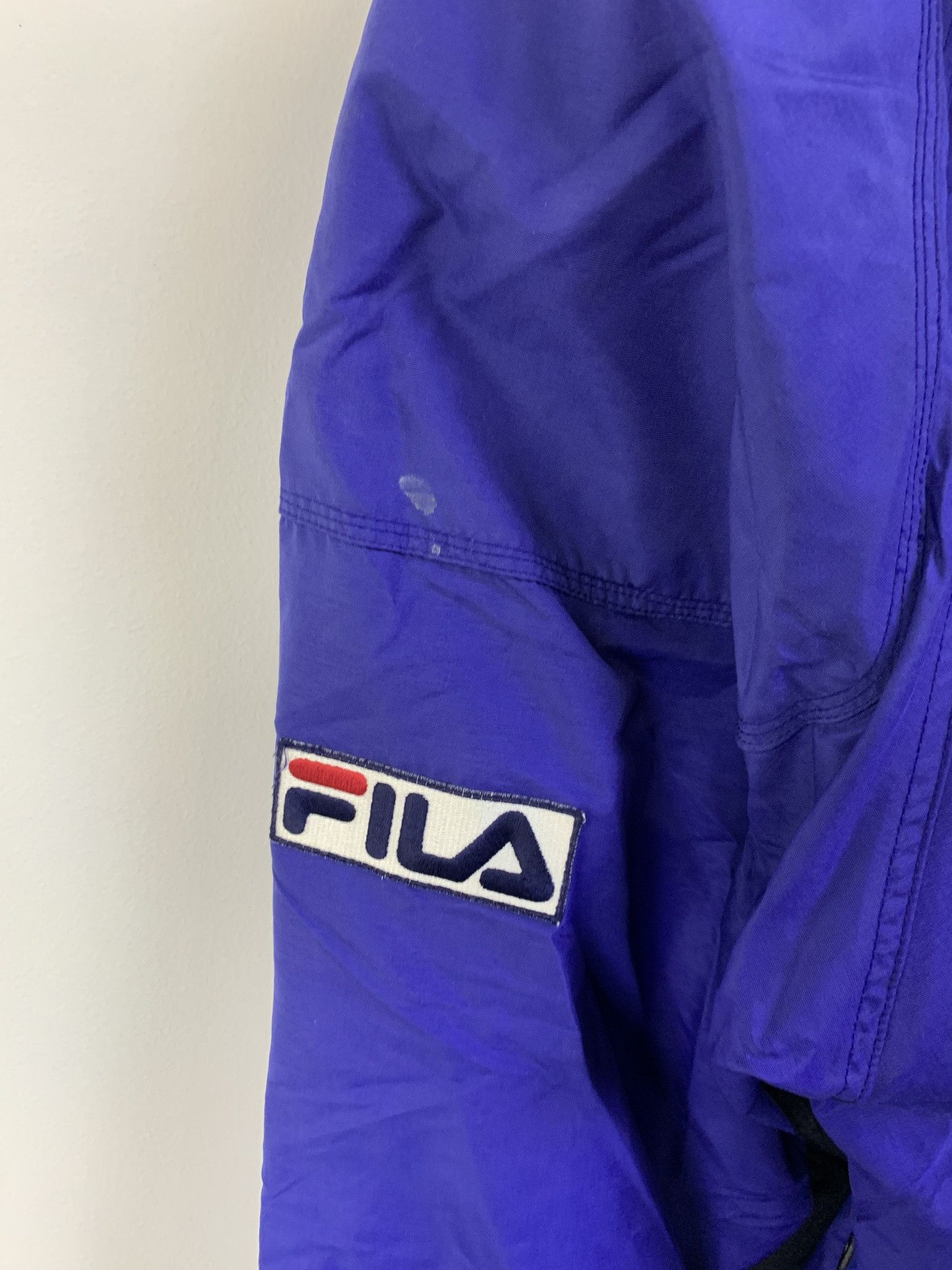 NASCAR Vintage 1990s Fila Blue Black Windbreaker Jacket Size XL Size US XL / EU 56 / 4 - 3 Thumbnail