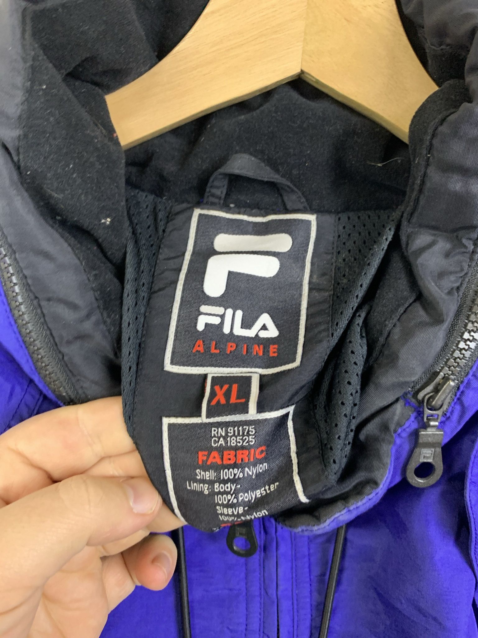 NASCAR Vintage 1990s Fila Blue Black Windbreaker Jacket Size XL Size US XL / EU 56 / 4 - 2 Thumbnail