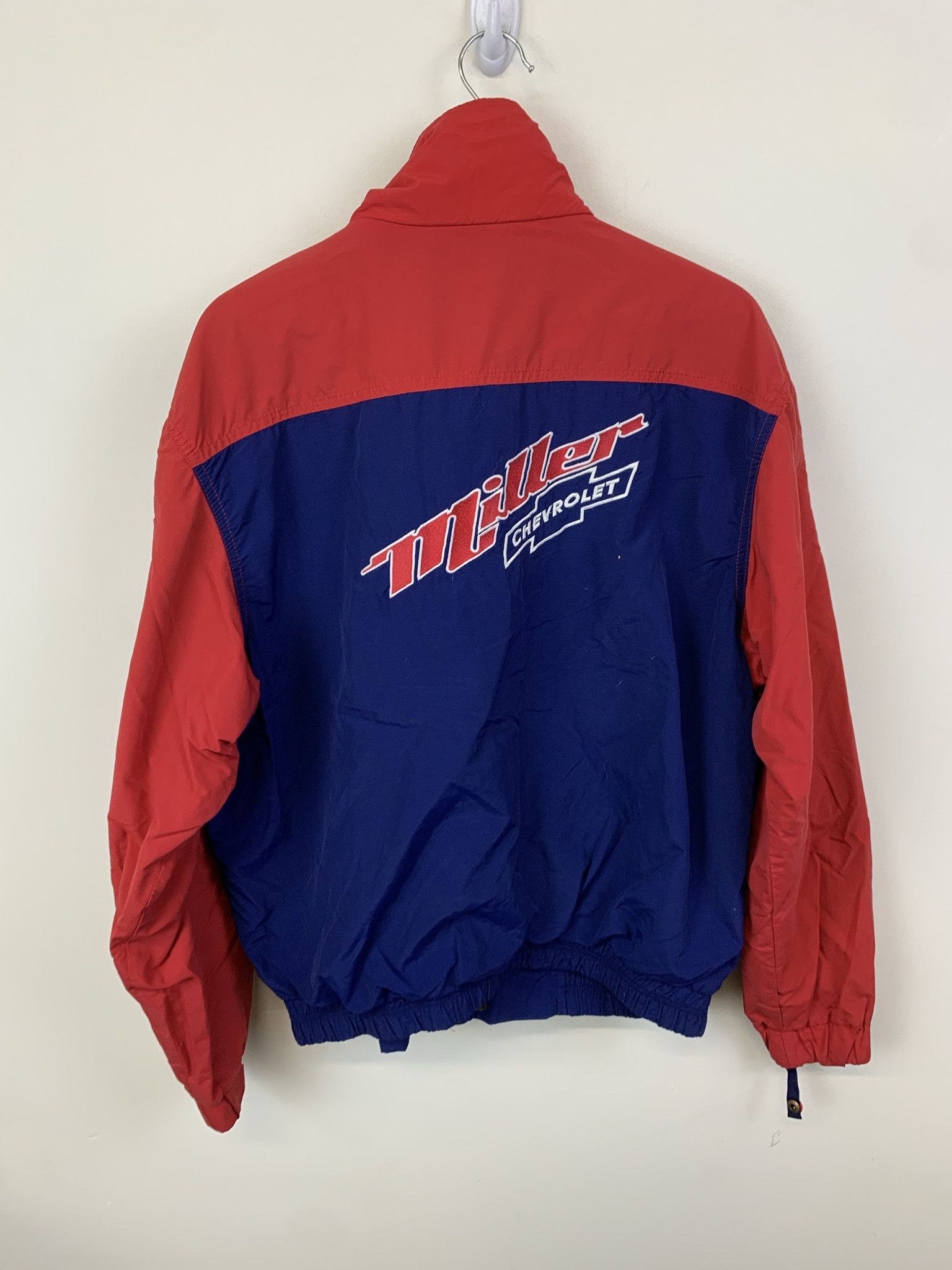 NASCAR Vintage 1990s MIller Chevrolet Racing Jacket WIndbreaker Size L Size US L / EU 52-54 / 3 - 3 Thumbnail