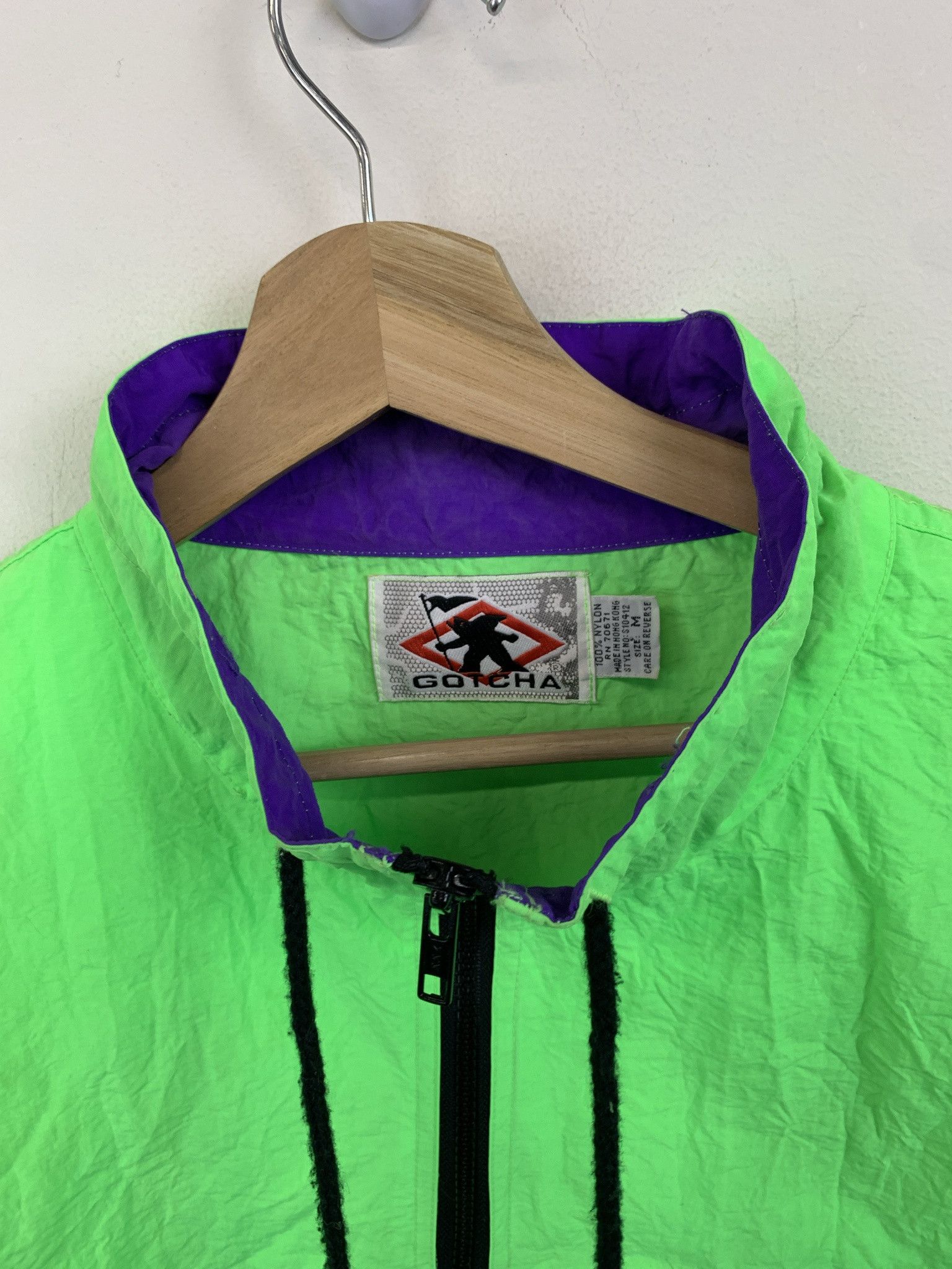 Other Vintage 1990s Gotcha Neon Anorak Windbreaker Size M Size US M / EU 48-50 / 2 - 2 Thumbnail