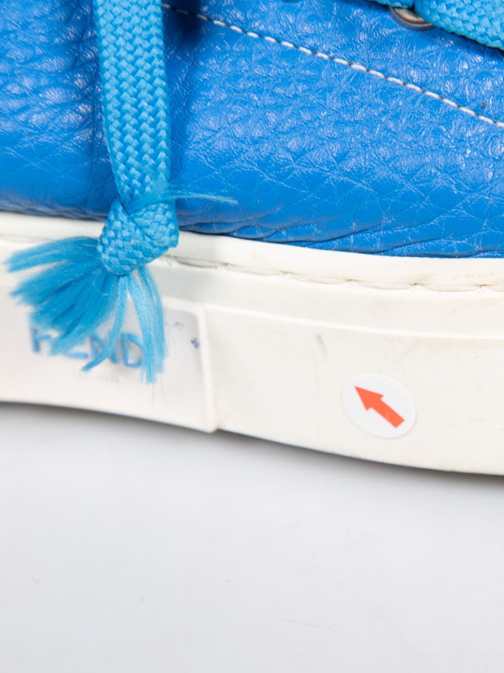 Fendi Blue Leather Domino Trainers Size US 8 / IT 38 - 15 Thumbnail