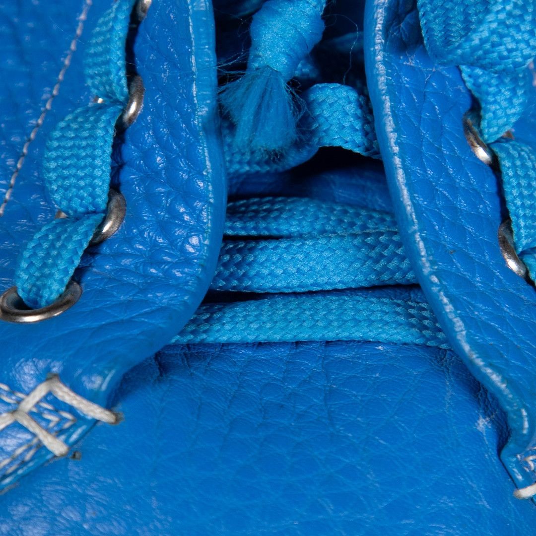 Fendi Blue Leather Domino Trainers Size US 8 / IT 38 - 5 Thumbnail