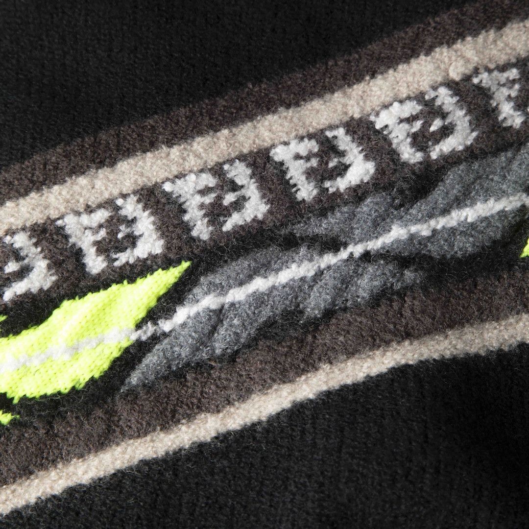 Fendi Black Wool FF Logo Knitted Jumper Size XXL / US 16-18 / IT 52-54 - 4 Thumbnail