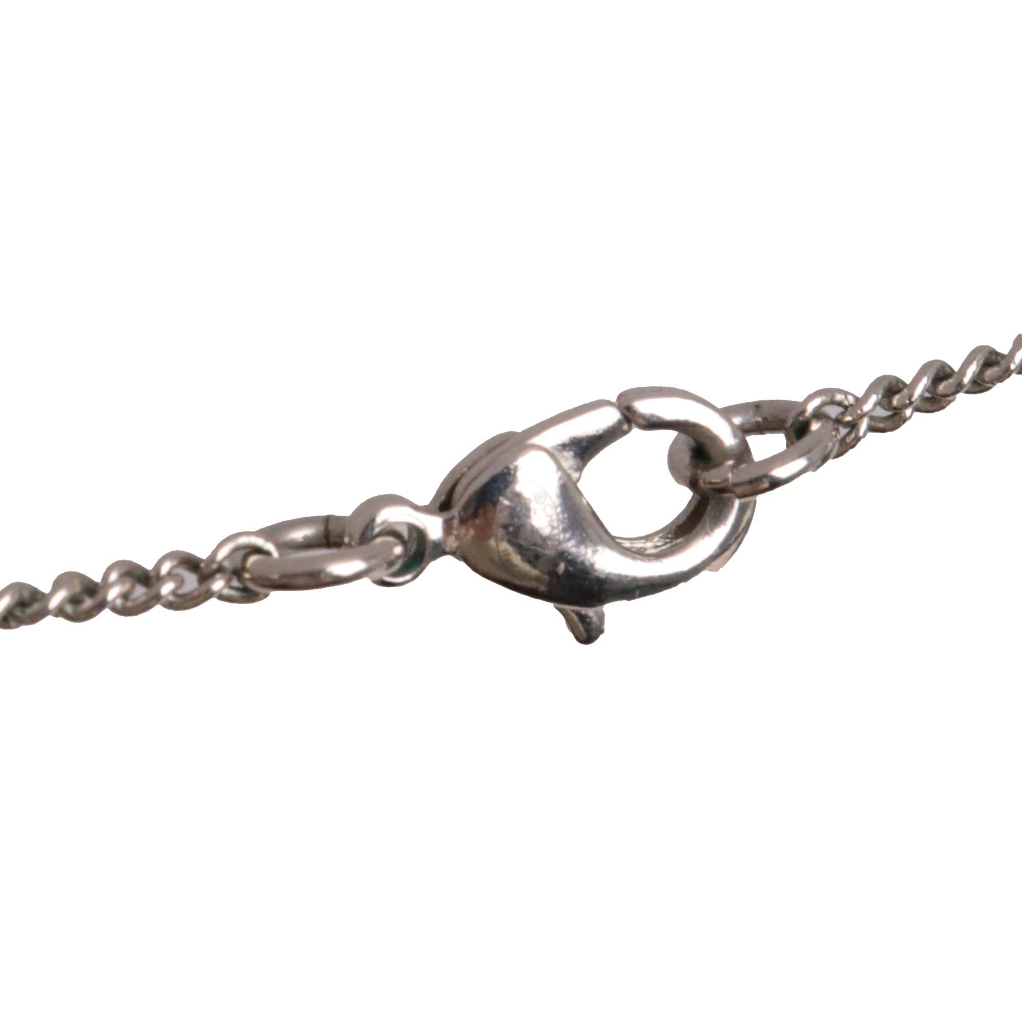 Chanel CHANEL - Chanel Double C necklace adorned with rhinestones in silver metal Size ONE SIZE - 3 Thumbnail