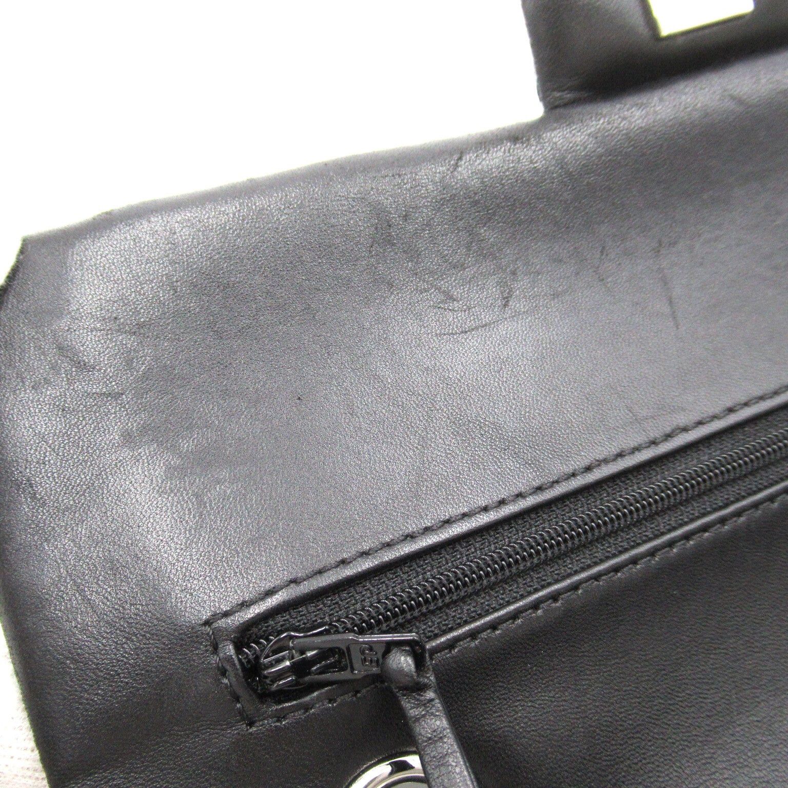 Chanel Chanel Airline Double Flap Chain Shoulder Bag Others Satin Black White Silver Hardware Size ONE SIZE - 16 Thumbnail