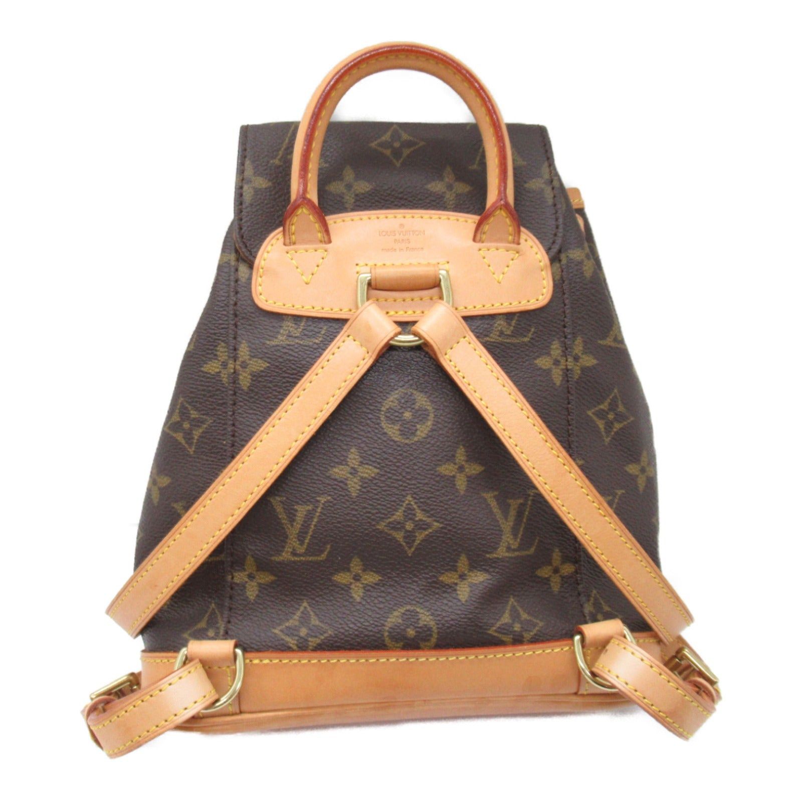 Louis Vuitton Louis Vuitton Mini Montsouris Rucksack Backpack Coated Canvas Monogram Brown Size ONE SIZE - 2 Thumbnail