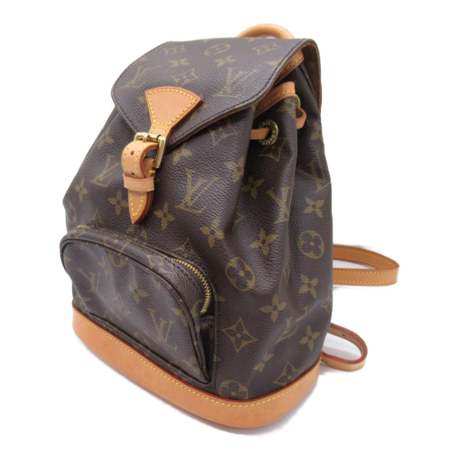 Louis Vuitton Louis Vuitton Mini Montsouris Rucksack Backpack Coated Canvas Monogram Brown Size ONE SIZE - 3 Thumbnail
