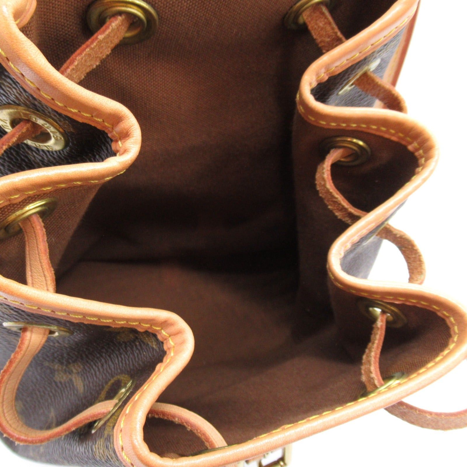 Louis Vuitton Louis Vuitton Mini Montsouris Rucksack Backpack Coated Canvas Monogram Brown Size ONE SIZE - 5 Thumbnail
