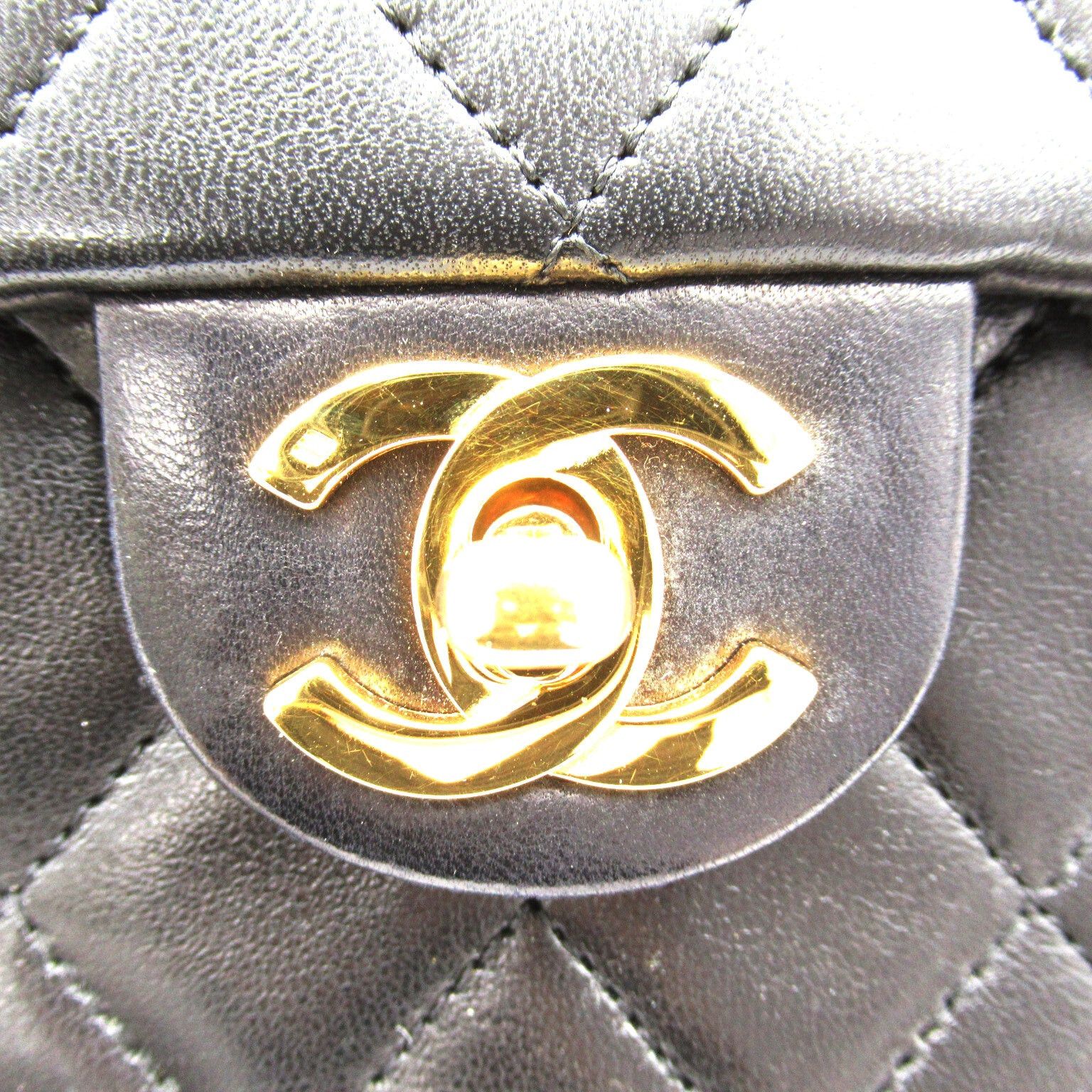 Chanel Chanel Mini Matelasse Chain Shoulder Bag Lambskin (Sheepskin) Black Gold Hardware Size ONE SIZE - 11 Thumbnail