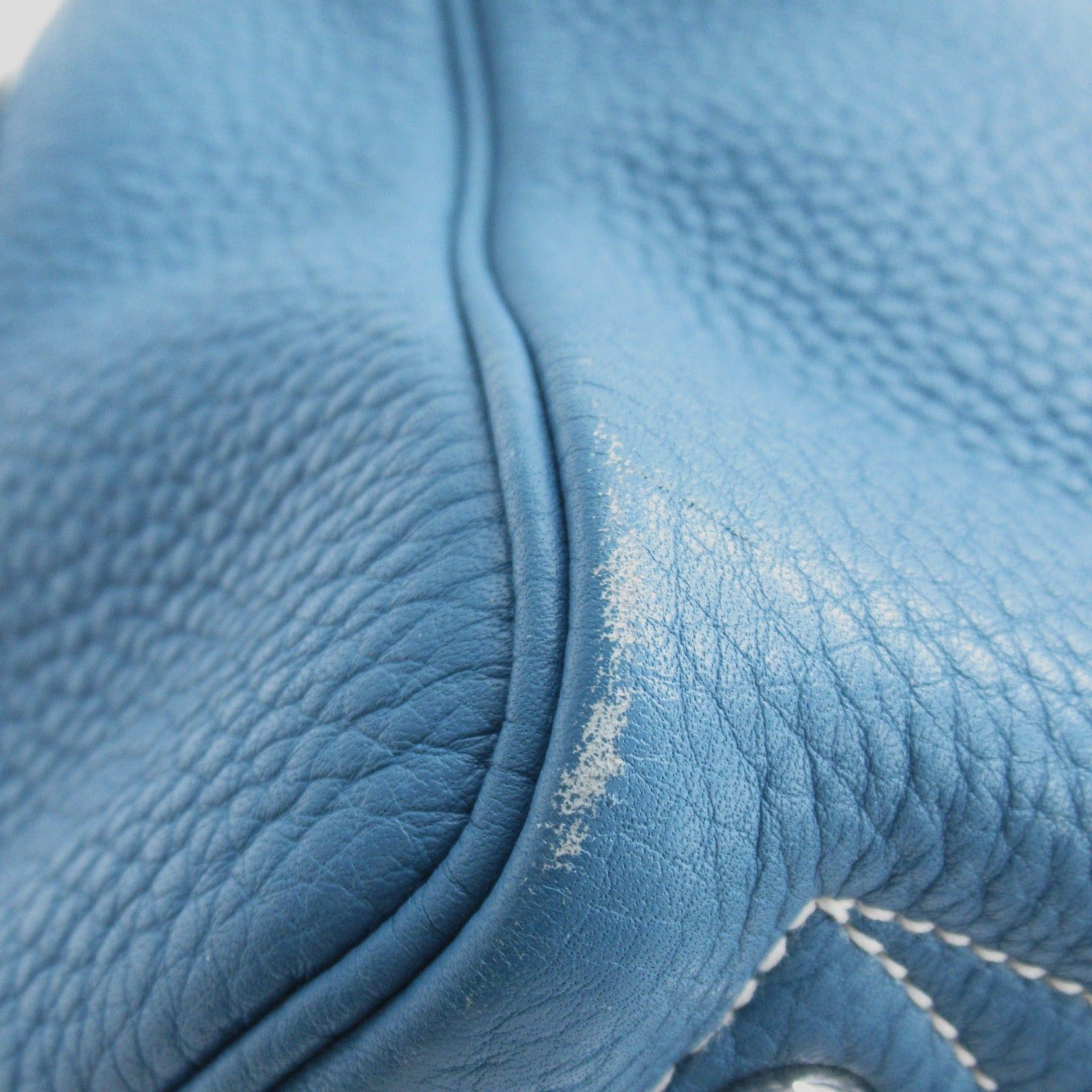 Hermes Hermes Victoria 35 Blue Jean Handbag Leather Clemence Silver Hardware □N Engraved Size ONE SIZE - 11 Thumbnail
