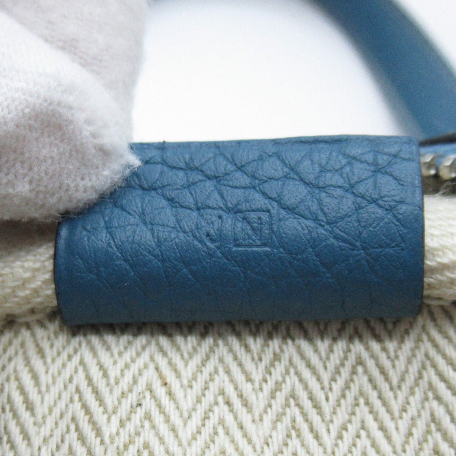 Hermes Hermes Victoria 35 Blue Jean Handbag Leather Clemence Silver Hardware □N Engraved Size ONE SIZE - 8 Thumbnail