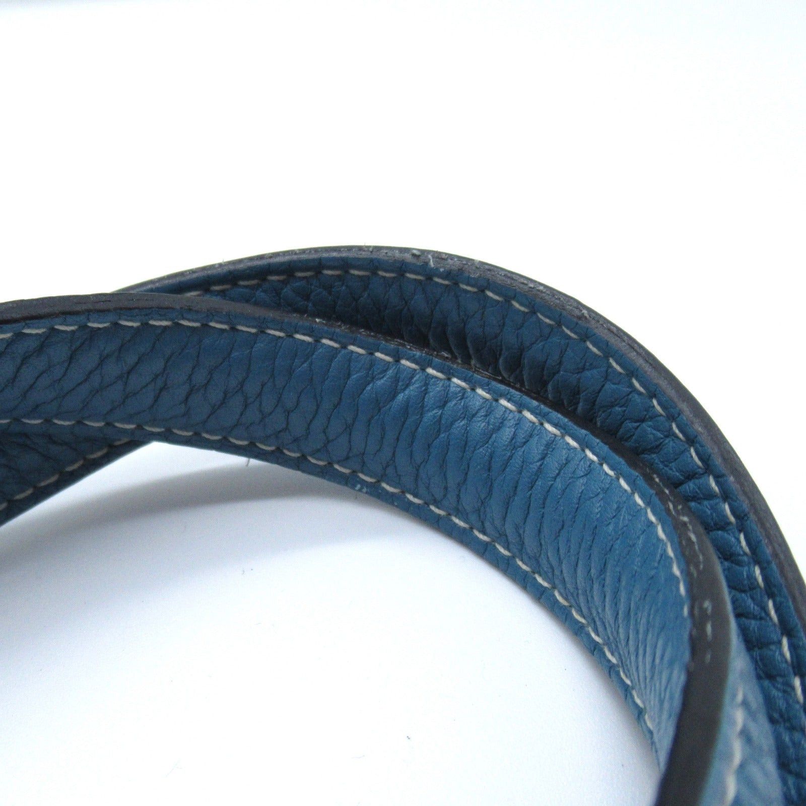 Hermes Hermes Victoria 35 Blue Jean Handbag Leather Clemence Silver Hardware □N Engraved Size ONE SIZE - 12 Thumbnail