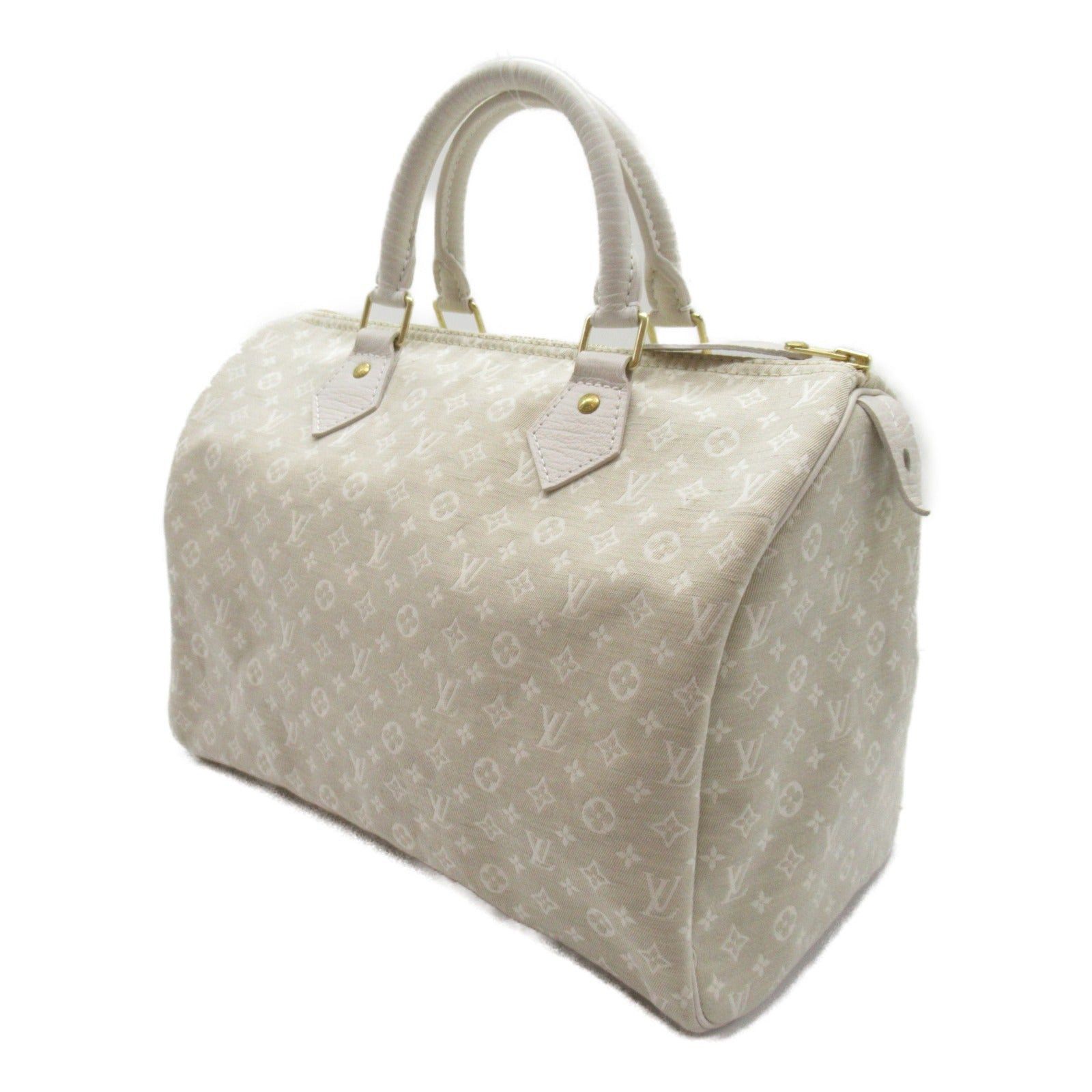 Louis Vuitton Louis Vuitton Speedy 30 Handbag Coated Canvas Monogram Mini Ran White Dune Size ONE SIZE - 3 Thumbnail