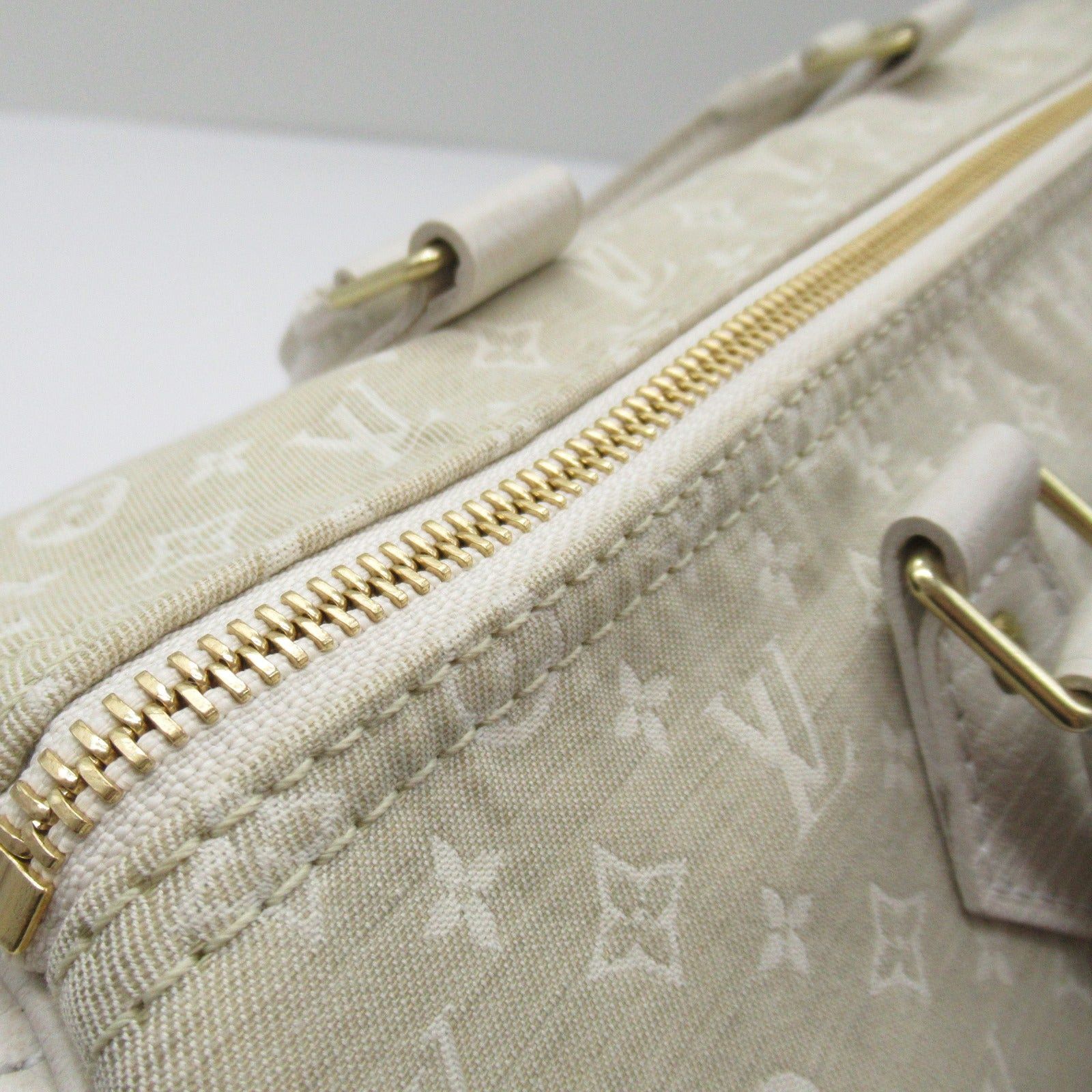 Louis Vuitton Louis Vuitton Speedy 30 Handbag Coated Canvas Monogram Mini Ran White Dune Size ONE SIZE - 11 Thumbnail