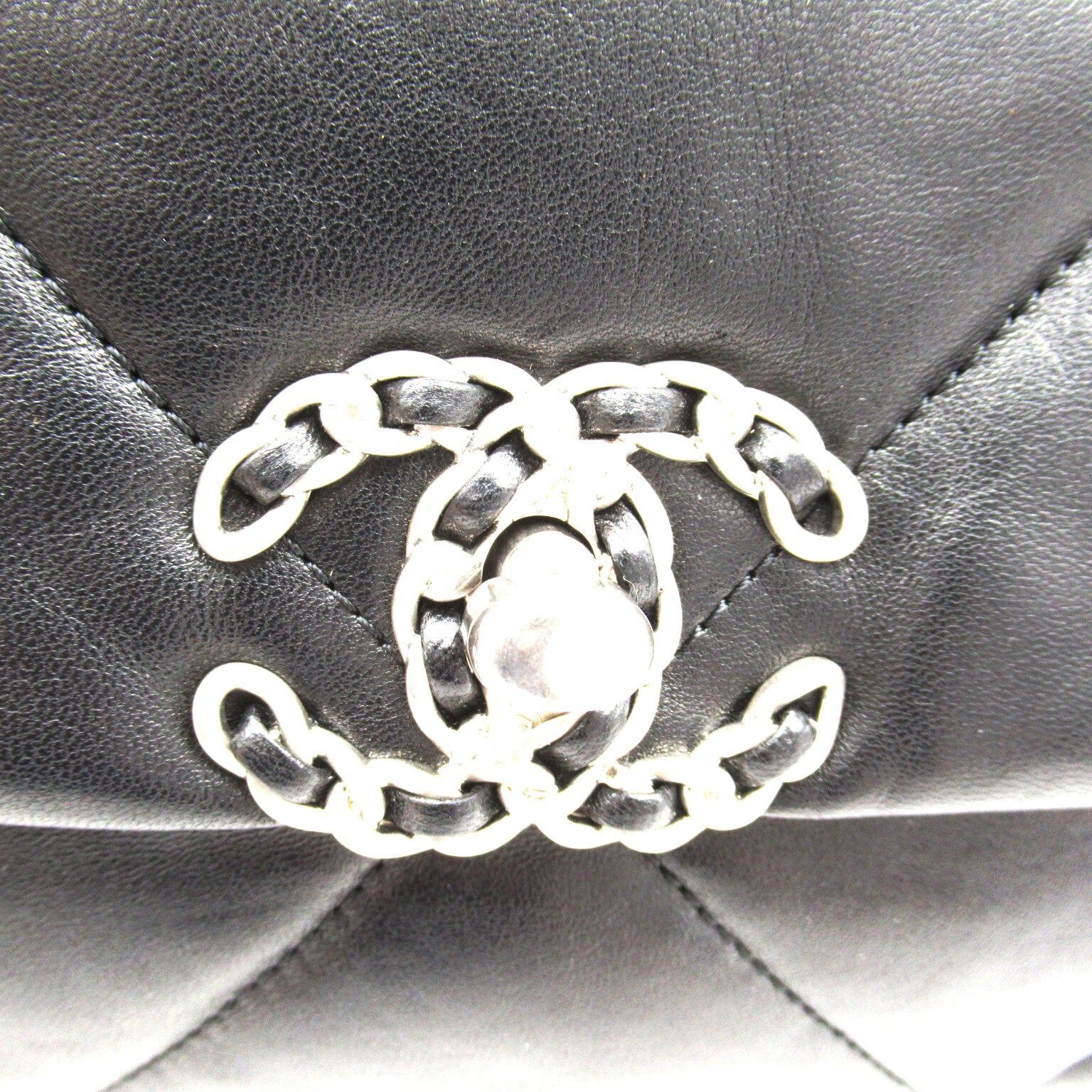 Chanel Chanel Chanel19 Chain Shoulder Bag Lambskin (Sheepskin) Black Size ONE SIZE - 9 Thumbnail