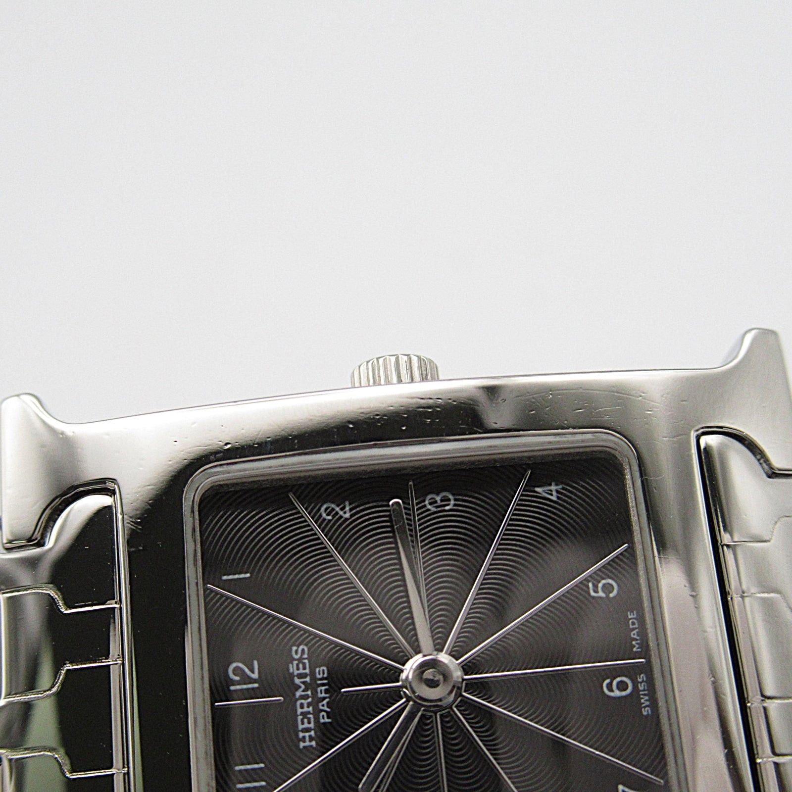 Hermes Hermes H Watch Women Quartz Stainless Steel Black Silver Size ONE SIZE - 12 Thumbnail