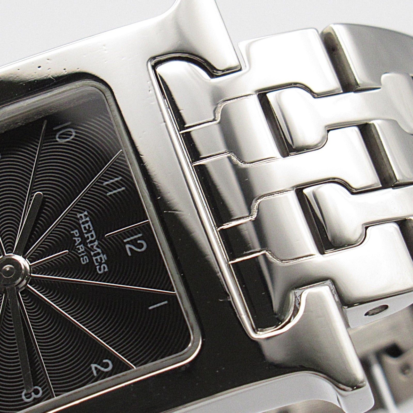 Hermes Hermes H Watch Women Quartz Stainless Steel Black Silver Size ONE SIZE - 15 Thumbnail