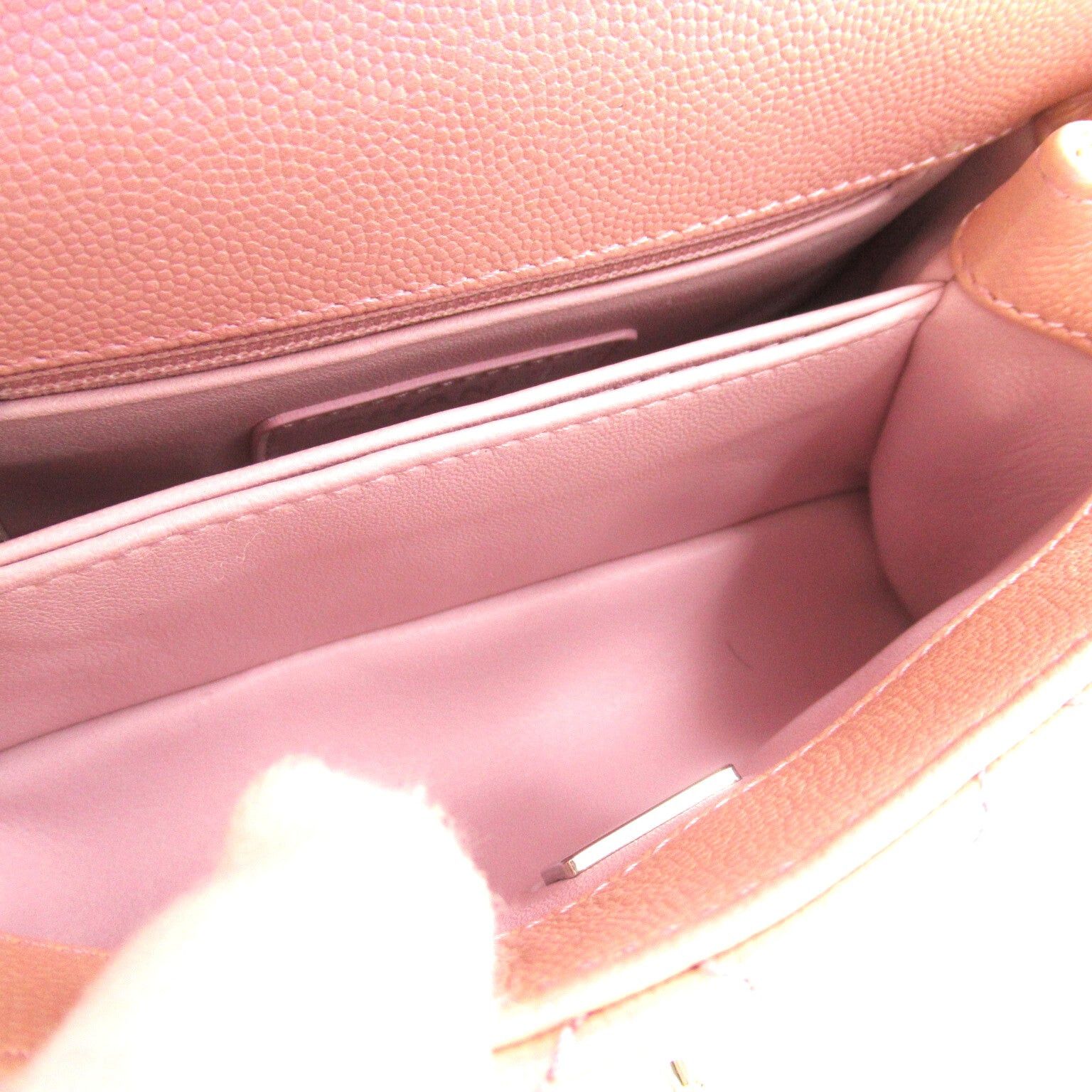 Chanel Chanel Coco Handle Matelasse Shoulder Bag Caviar Skin (Grained Calf) Pink Metallic Silver Hardware Size ONE SIZE - 6 Thumbnail