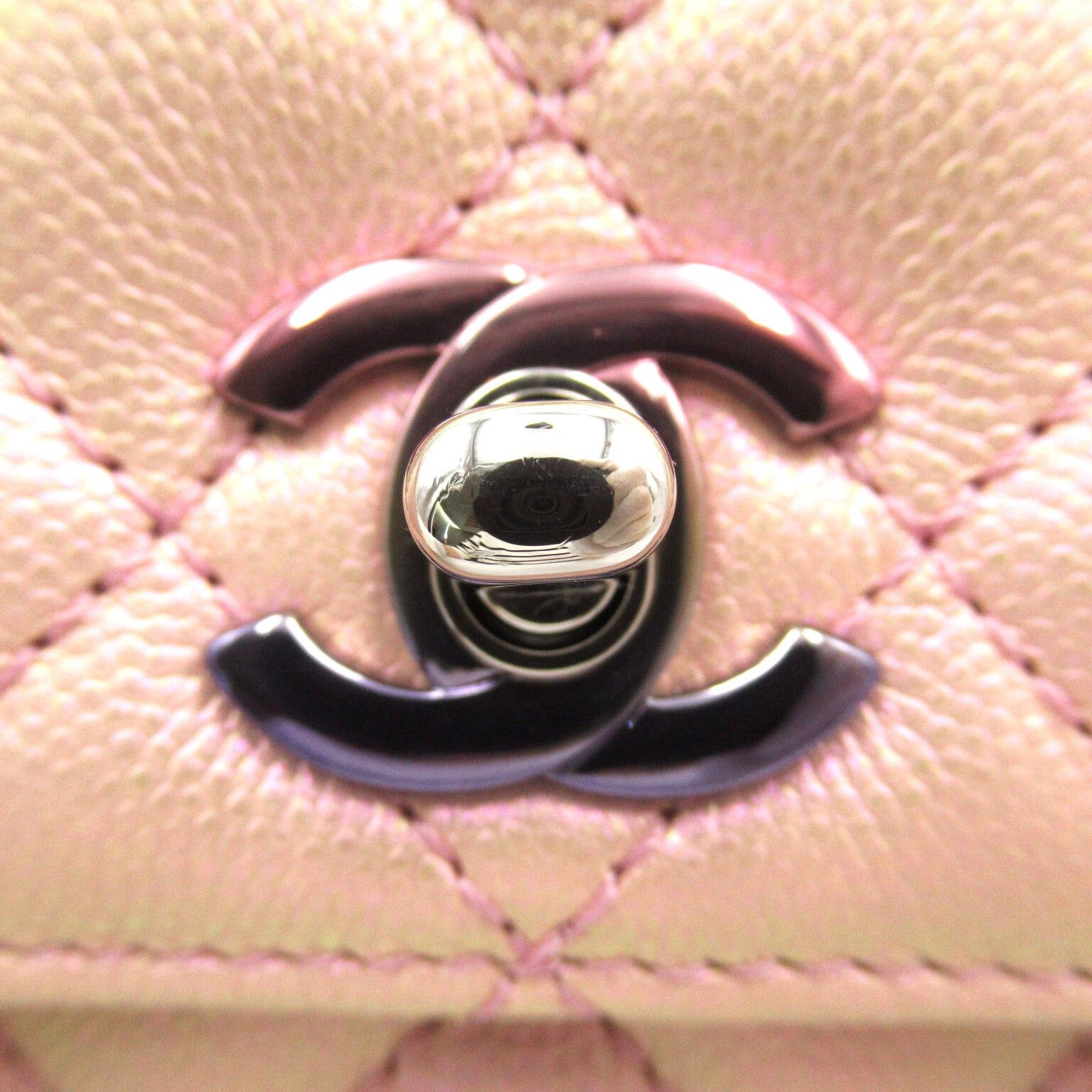 Chanel Chanel Coco Handle Matelasse Shoulder Bag Caviar Skin (Grained Calf) Pink Metallic Silver Hardware Size ONE SIZE - 9 Thumbnail