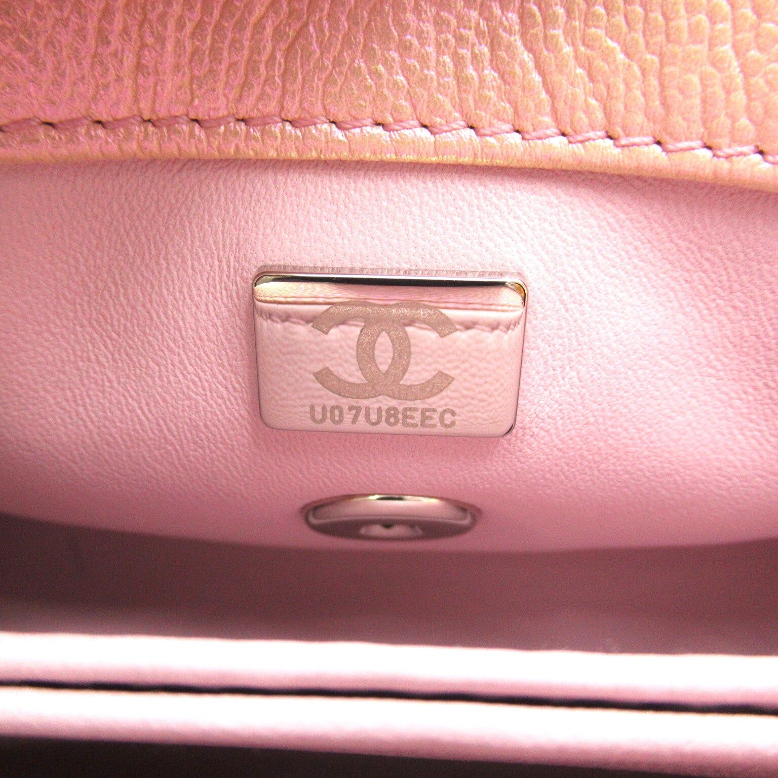 Chanel Chanel Coco Handle Matelasse Shoulder Bag Caviar Skin (Grained Calf) Pink Metallic Silver Hardware Size ONE SIZE - 8 Thumbnail