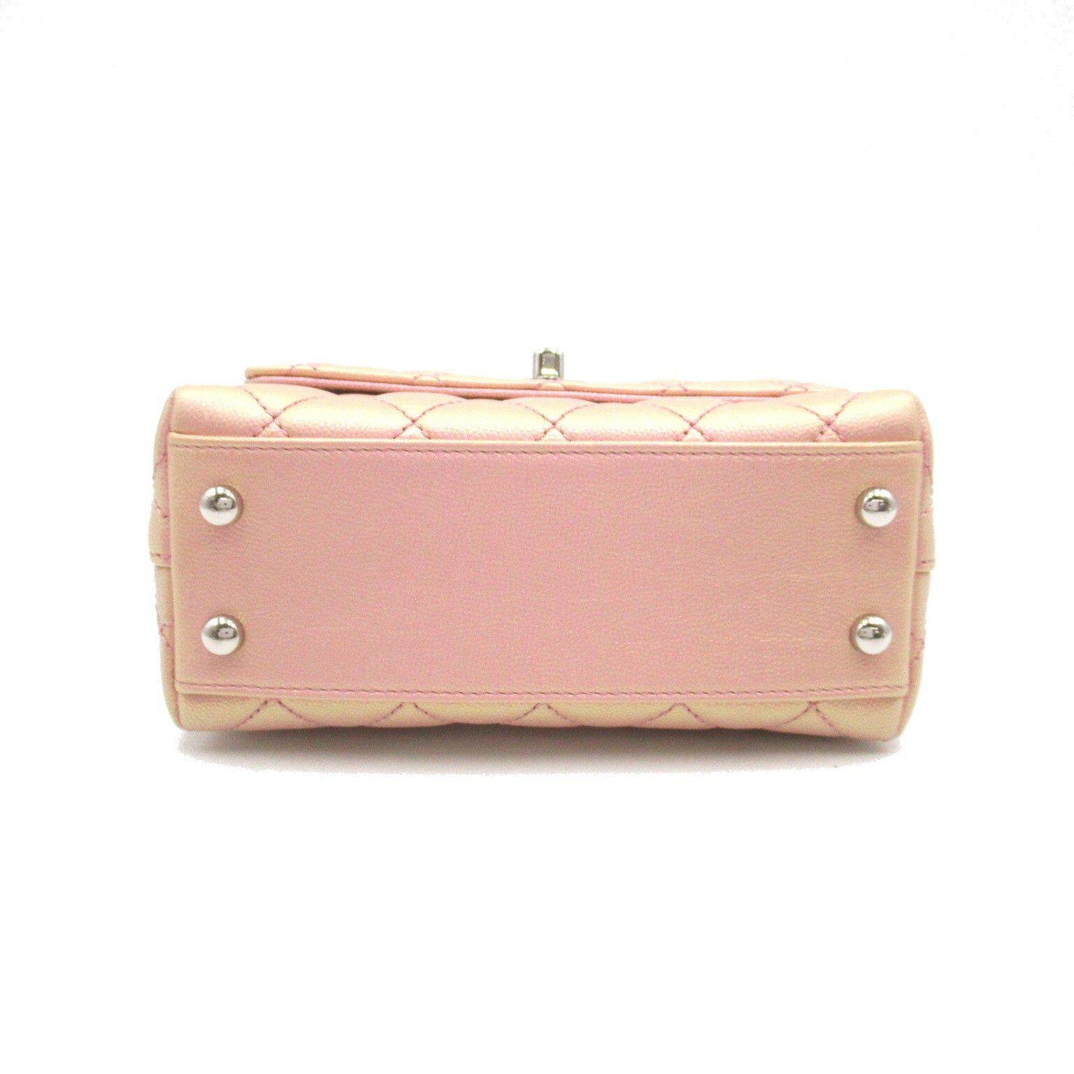 Chanel Chanel Coco Handle Matelasse Shoulder Bag Caviar Skin (Grained Calf) Pink Metallic Silver Hardware Size ONE SIZE - 4 Thumbnail