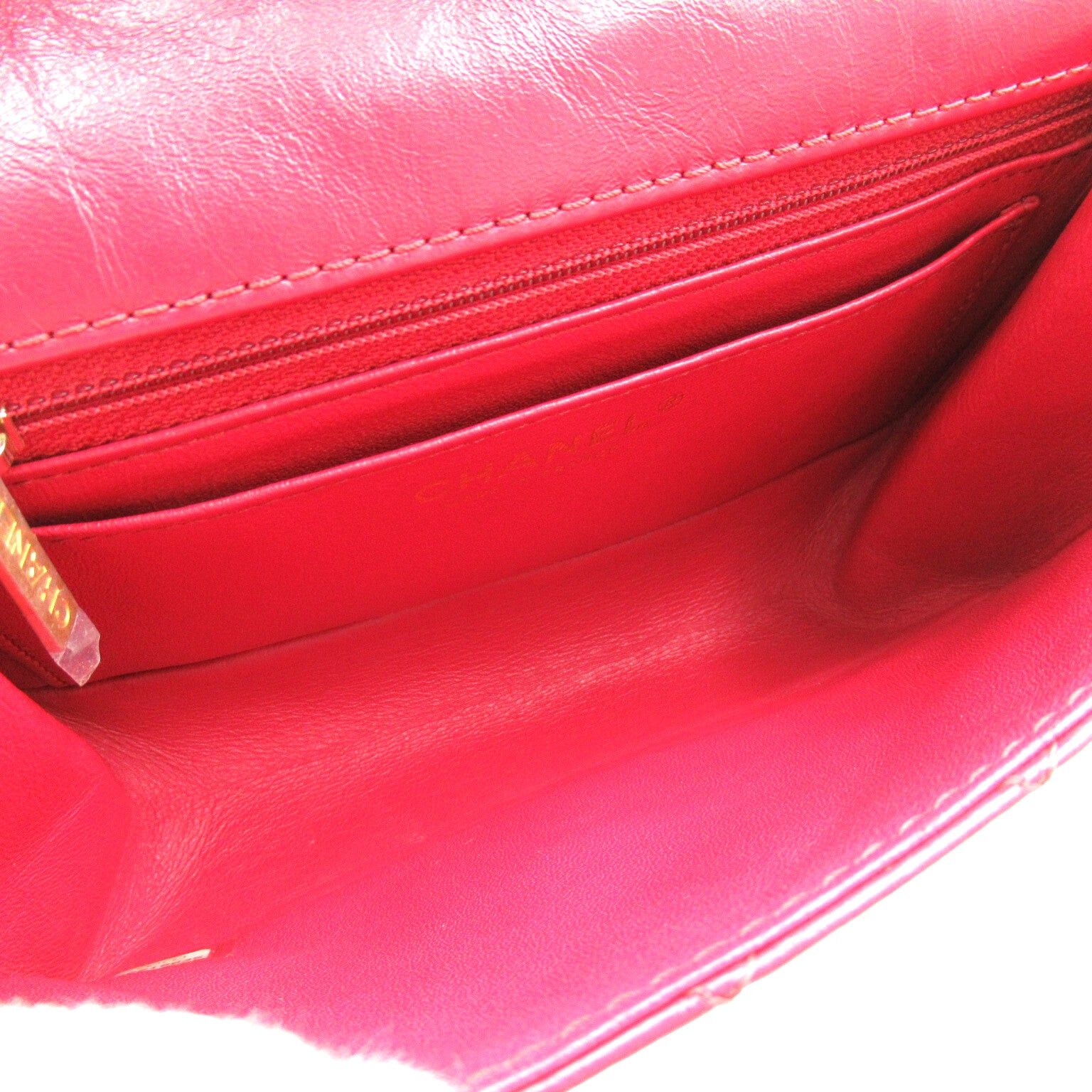 Chanel Chanel 2.55 Mini Matelasse Chain Shoulder Bag Calfskin (Cowhide) Red Gold Hardware Size ONE SIZE - 8 Thumbnail