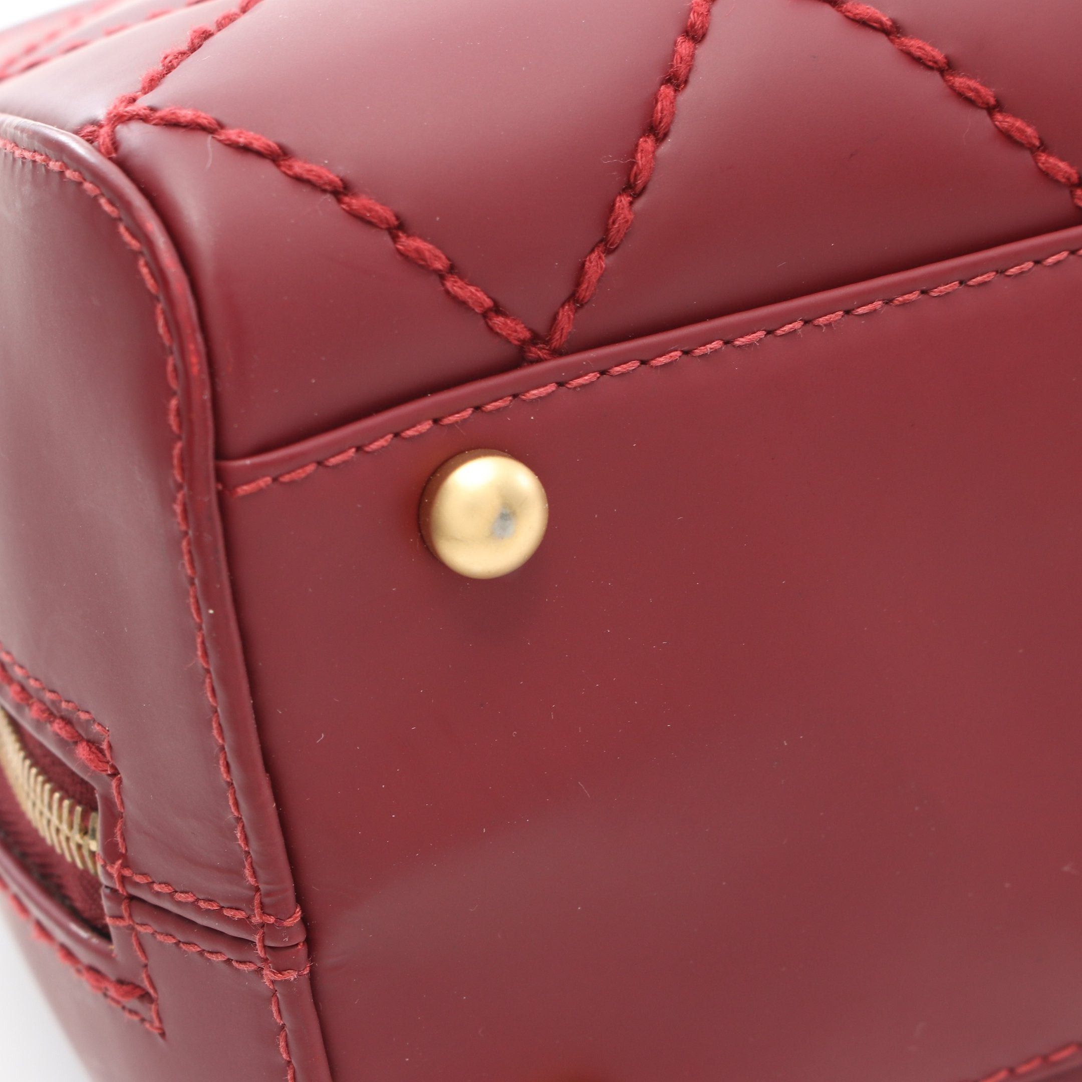 Chanel Chanel Wild Stitch Coco Mark Handbag Leather Bordeaux Gold Hardware Size ONE SIZE - 13 Thumbnail