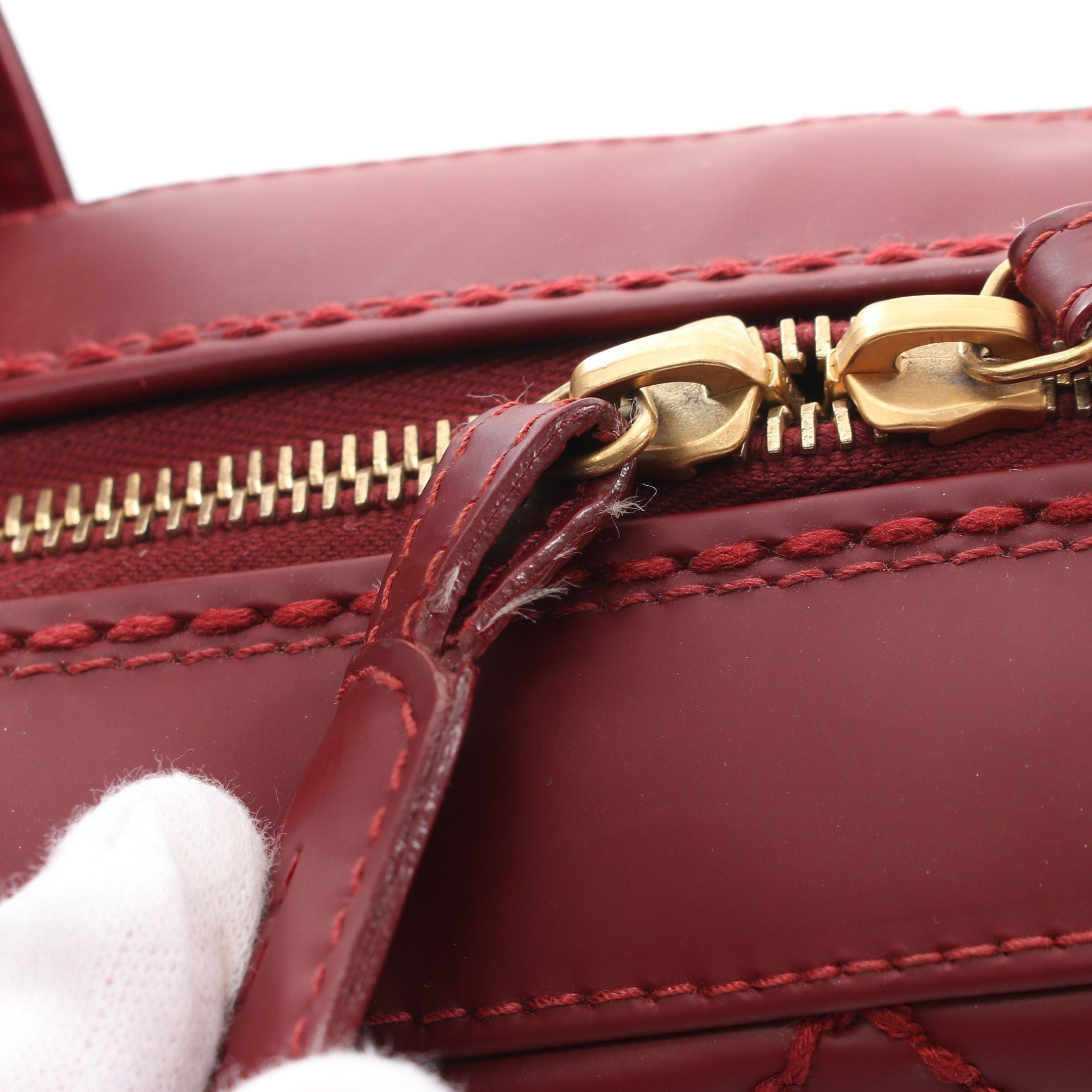 Chanel Chanel Wild Stitch Coco Mark Handbag Leather Bordeaux Gold Hardware Size ONE SIZE - 15 Thumbnail