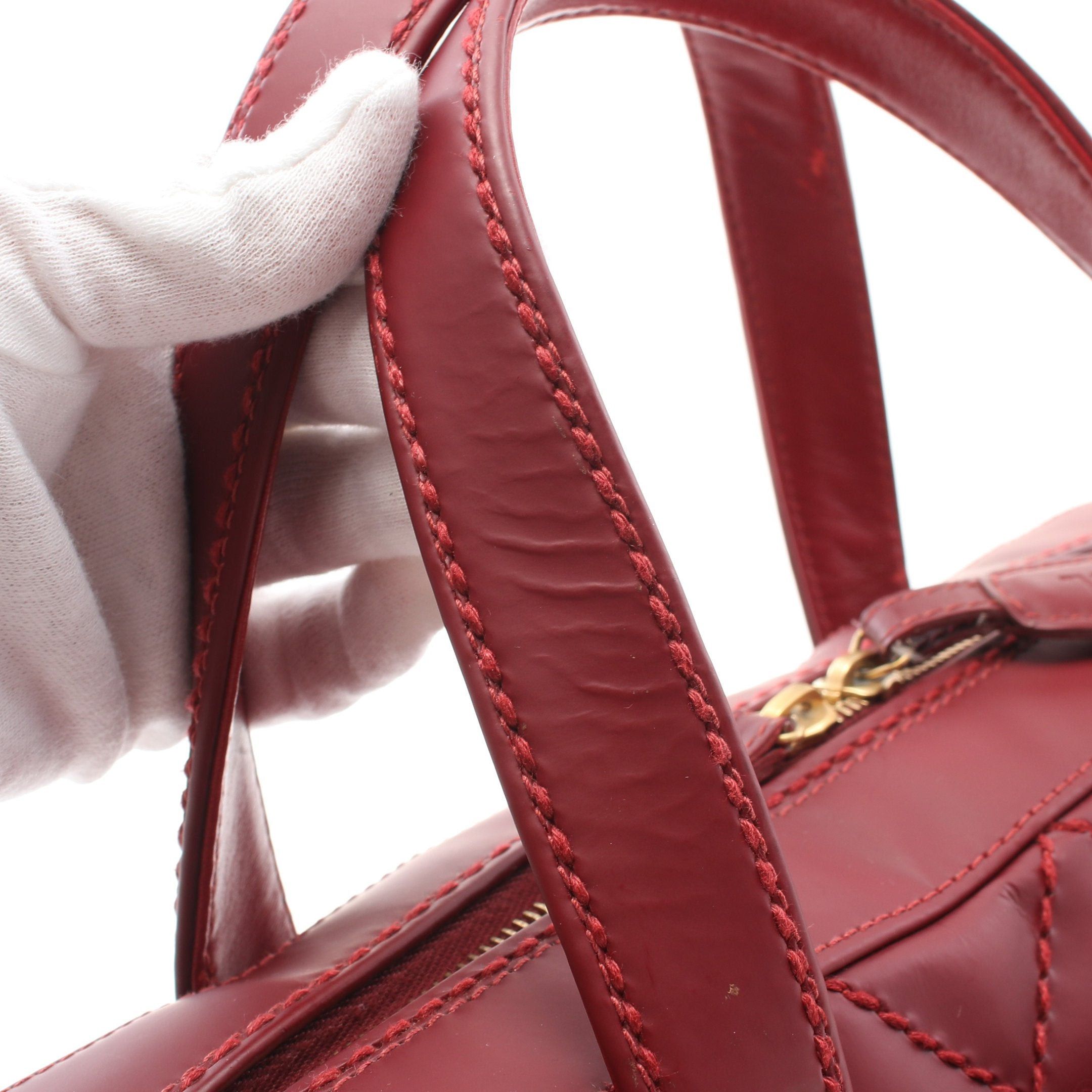 Chanel Chanel Wild Stitch Coco Mark Handbag Leather Bordeaux Gold Hardware Size ONE SIZE - 10 Thumbnail