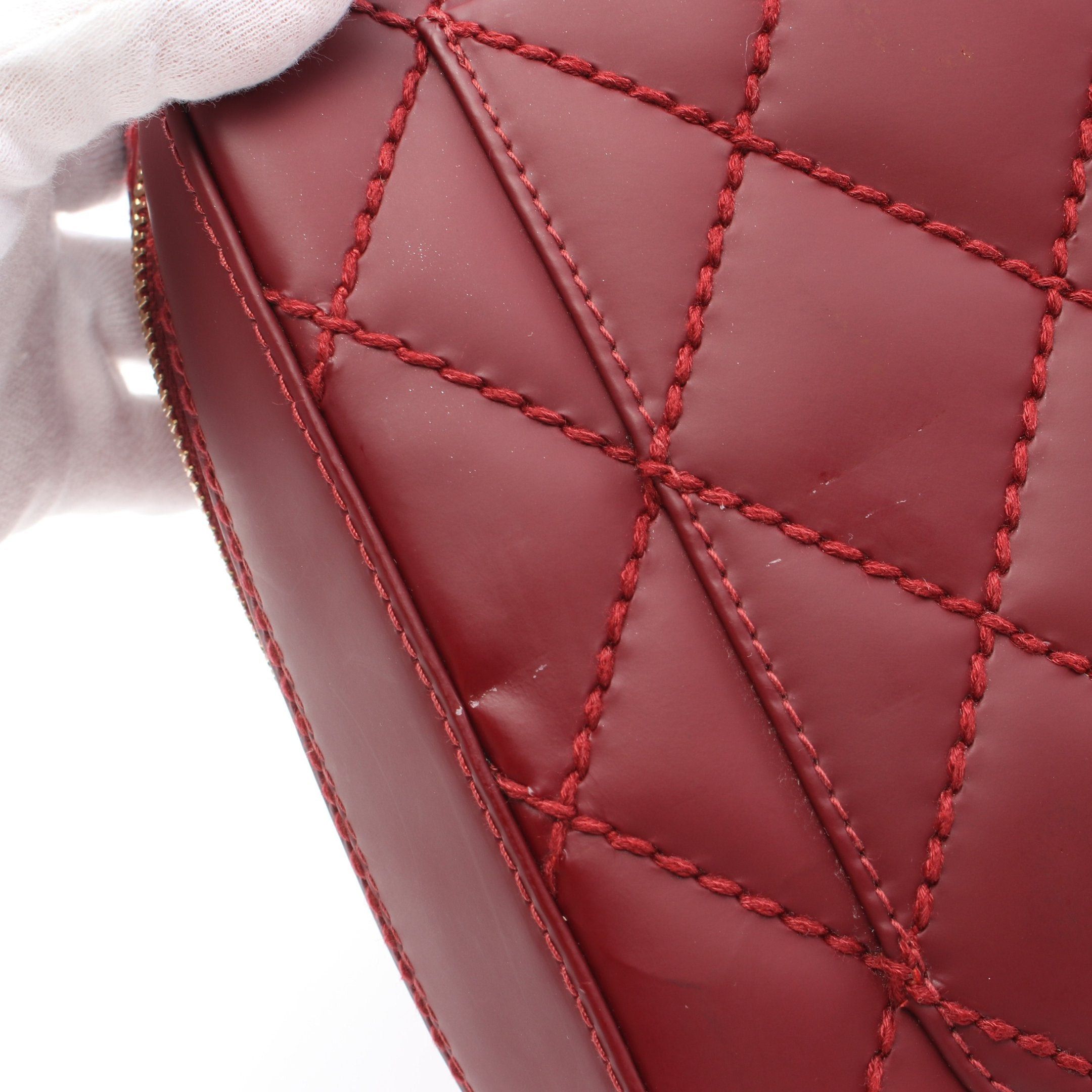 Chanel Chanel Wild Stitch Coco Mark Handbag Leather Bordeaux Gold Hardware Size ONE SIZE - 8 Thumbnail