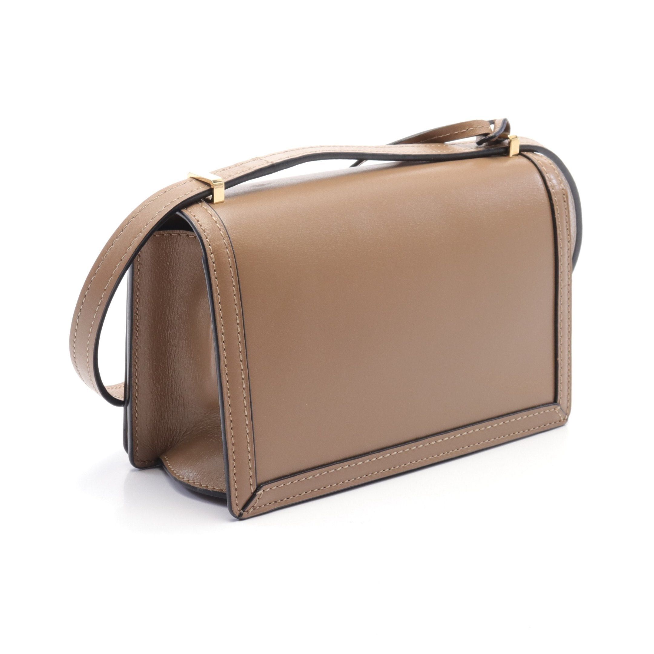 Loewe Loewe Barcelona Small Shoulder Bag Leather Gray Brown Size ONE SIZE - 2 Thumbnail