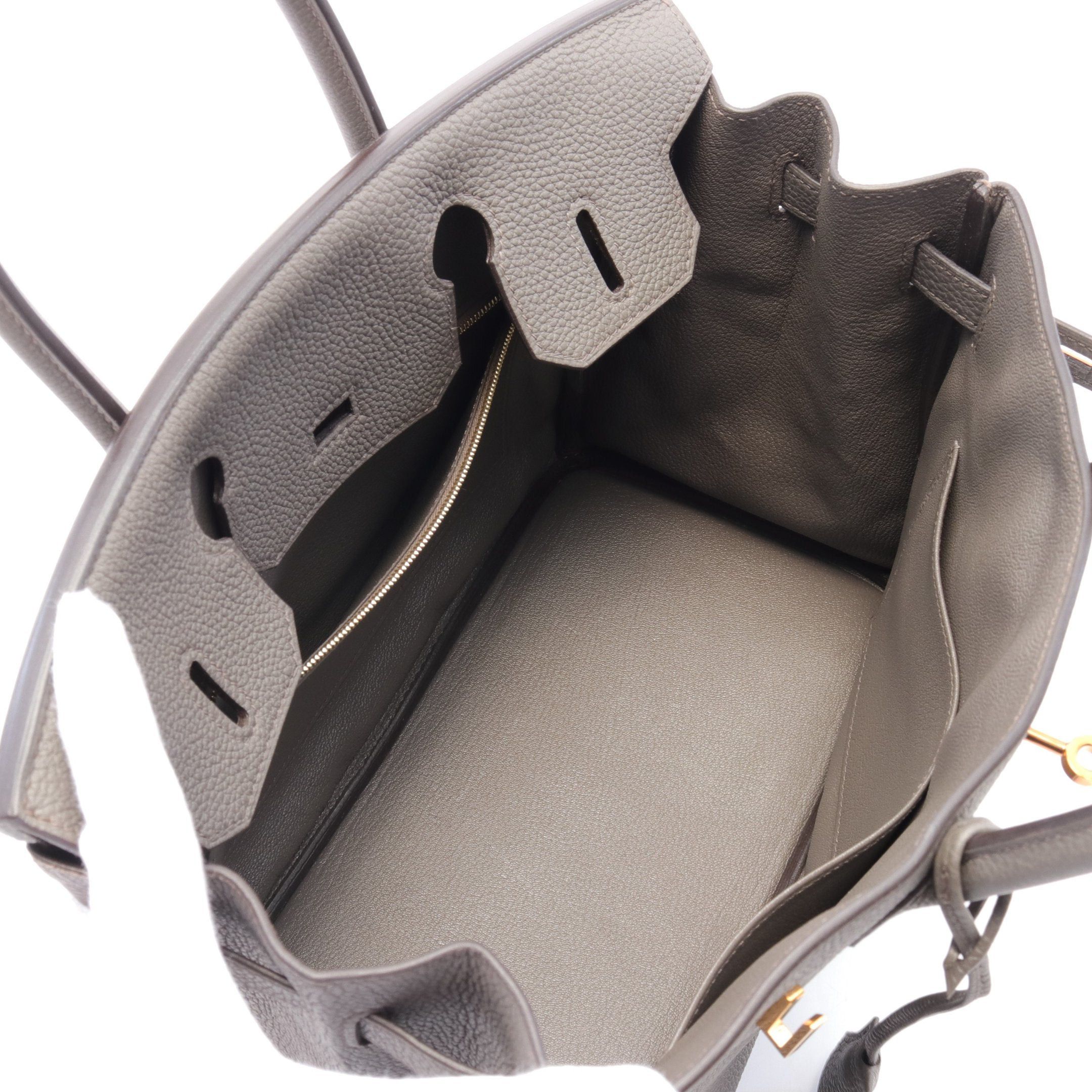 Hermes Hermes Birkin 30 Ethane Handbag Togo Gray Gold Hardware Z Stamp Size ONE SIZE - 3 Thumbnail