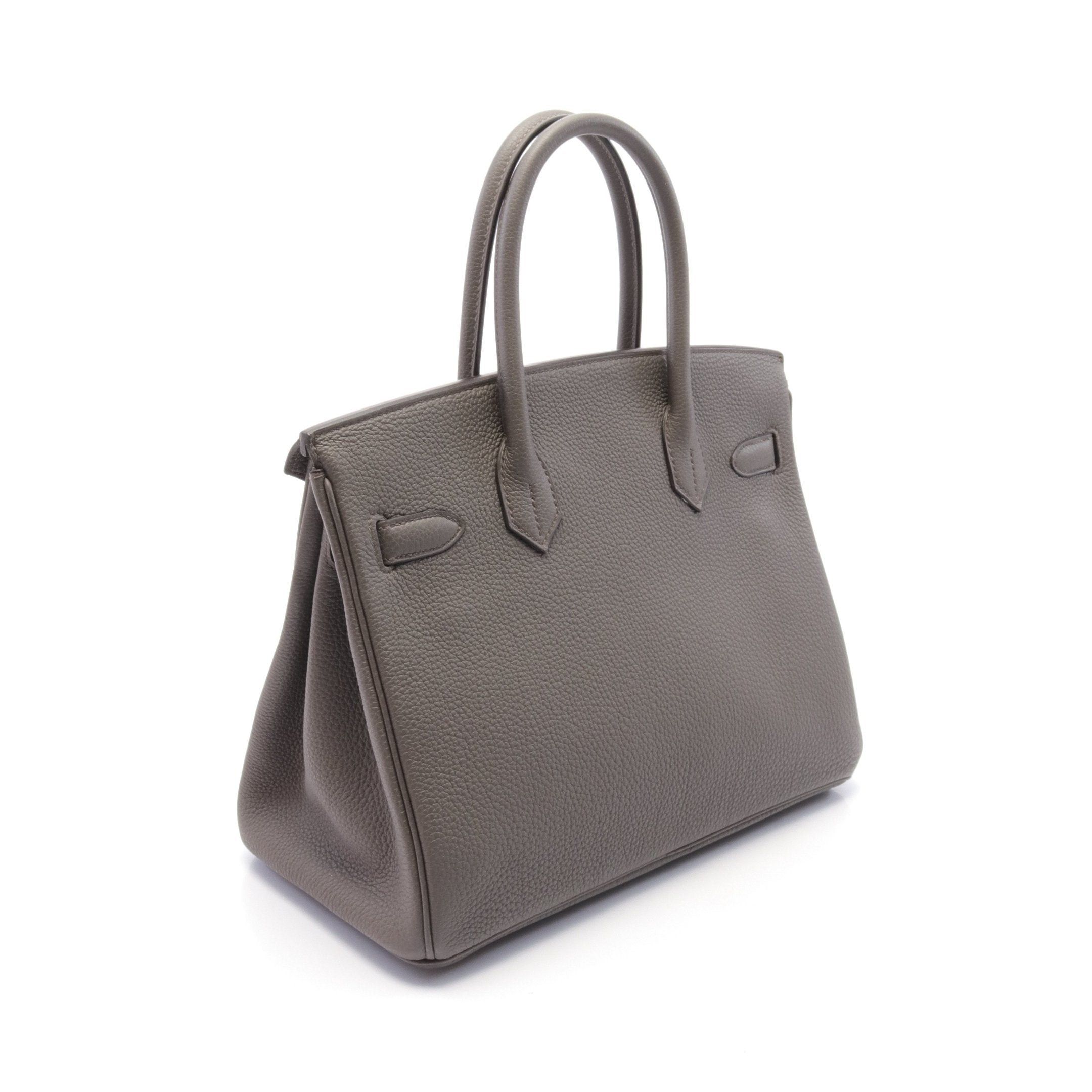 Hermes Hermes Birkin 30 Ethane Handbag Togo Gray Gold Hardware Z Stamp Size ONE SIZE - 2 Thumbnail