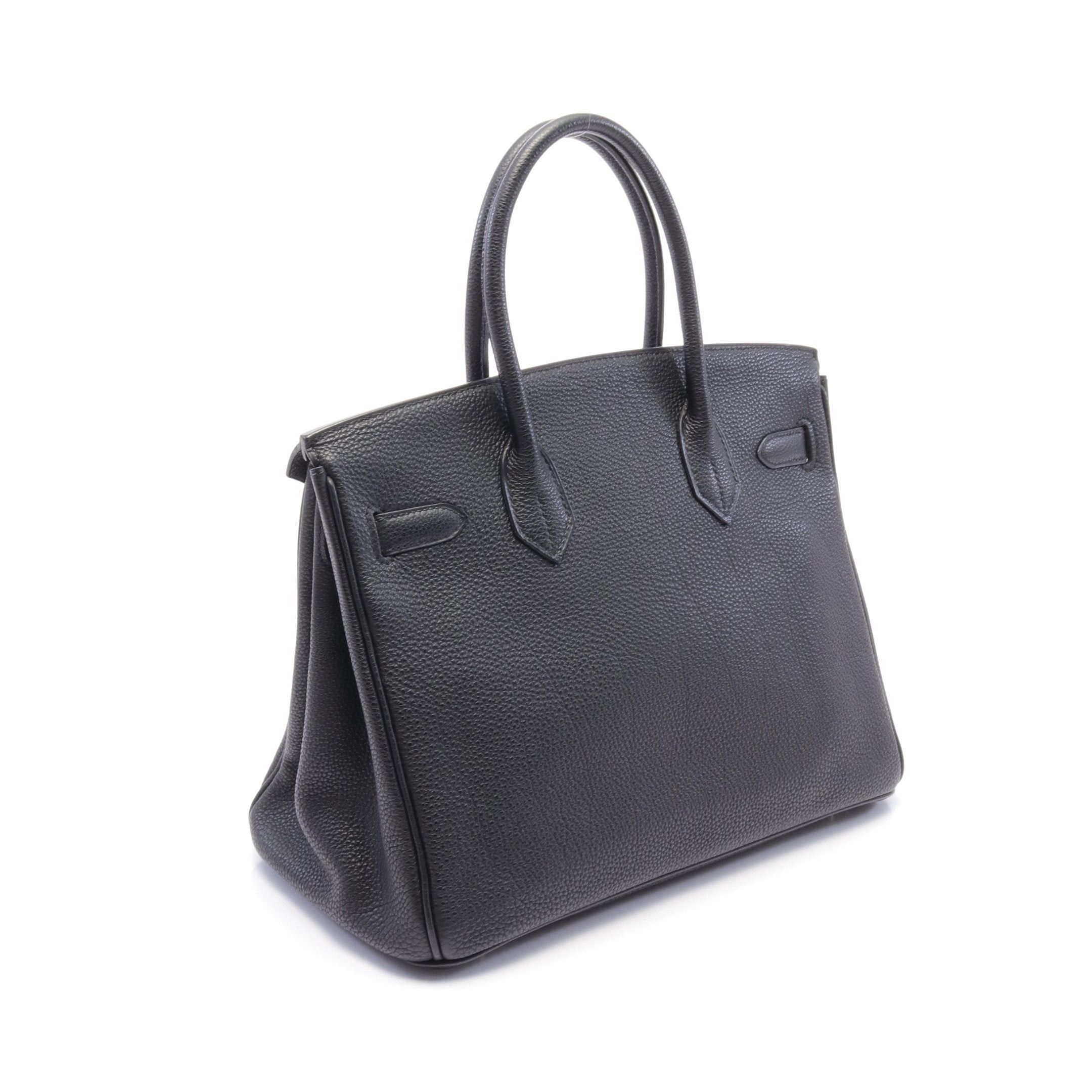Hermes Hermes Birkin 30 Handbag Togo Black Silver Hardware □K Stamp Size ONE SIZE - 2 Thumbnail