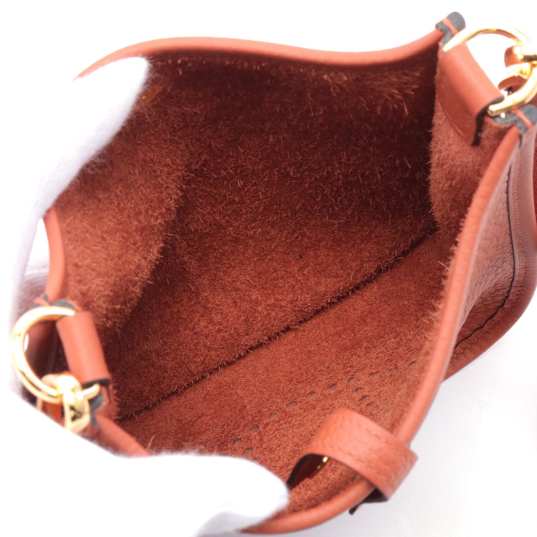 Hermes Hermes Evelyn Tpm Cuible Shoulder Bag Clemence Leather Brown Gold Hardware Double Engraved Size ONE SIZE - 3 Thumbnail