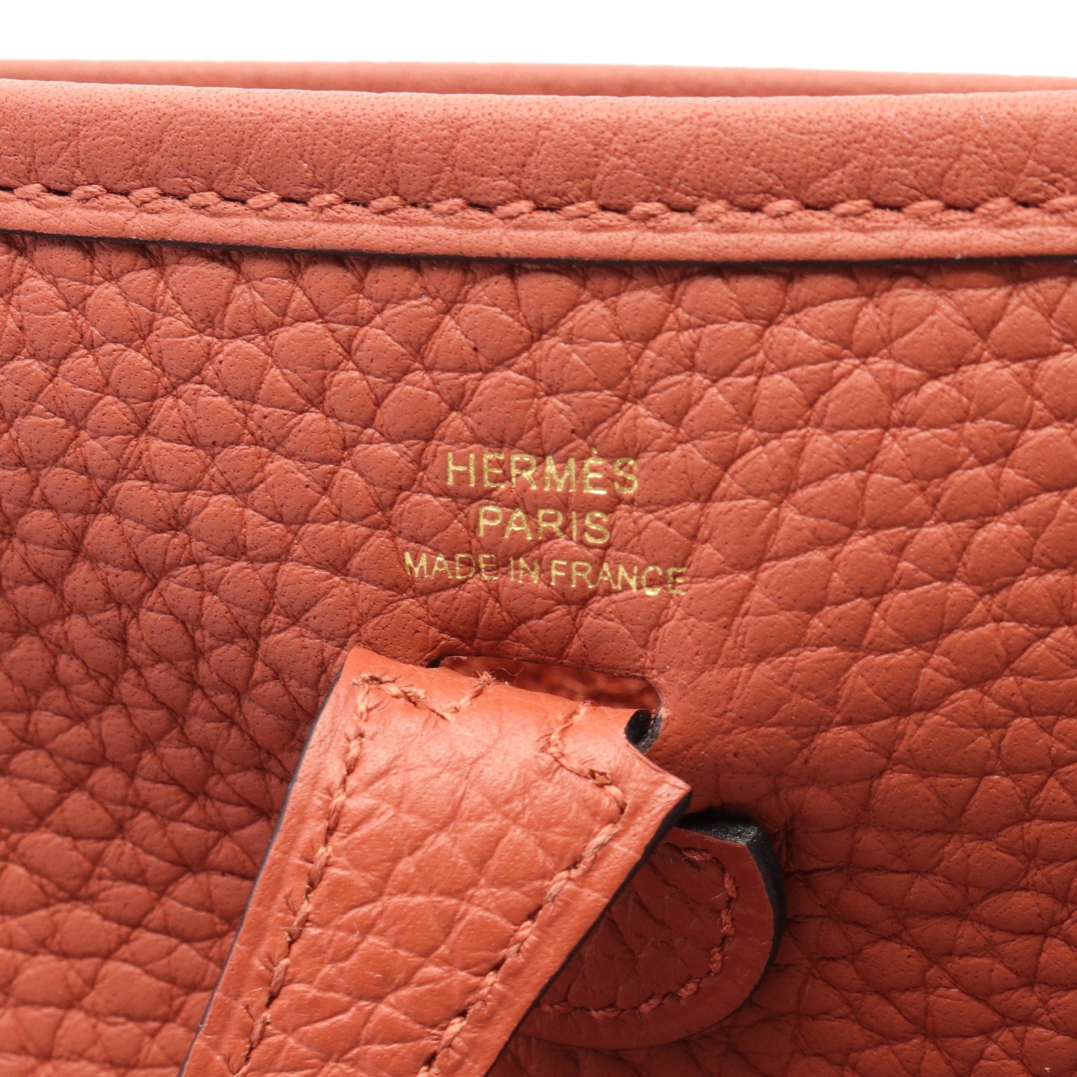 Hermes Hermes Evelyn Tpm Cuible Shoulder Bag Clemence Leather Brown Gold Hardware Double Engraved Size ONE SIZE - 4 Thumbnail