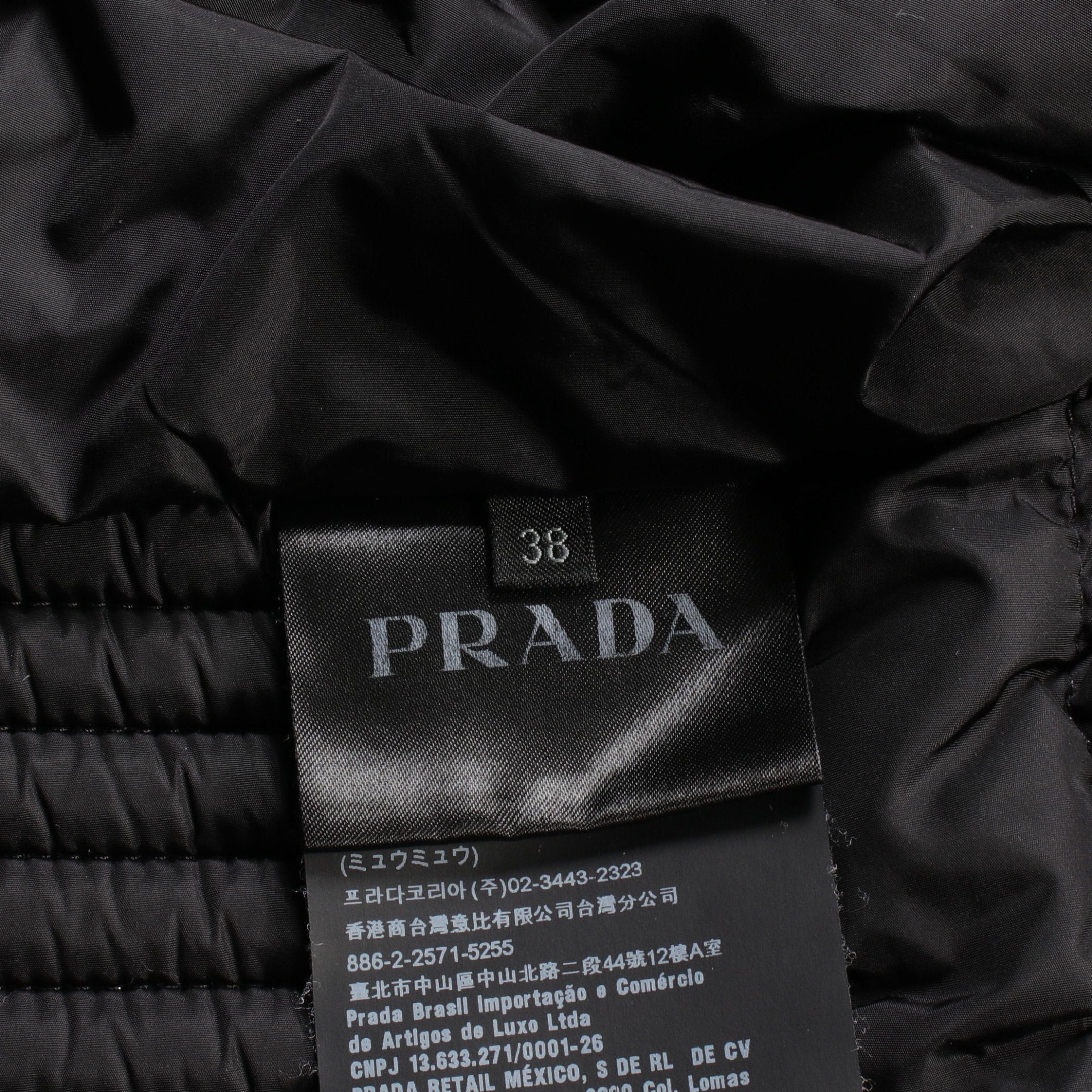 Prada Prada Quilted Down Jacket Nylon Black Size ONE SIZE - 6 Thumbnail
