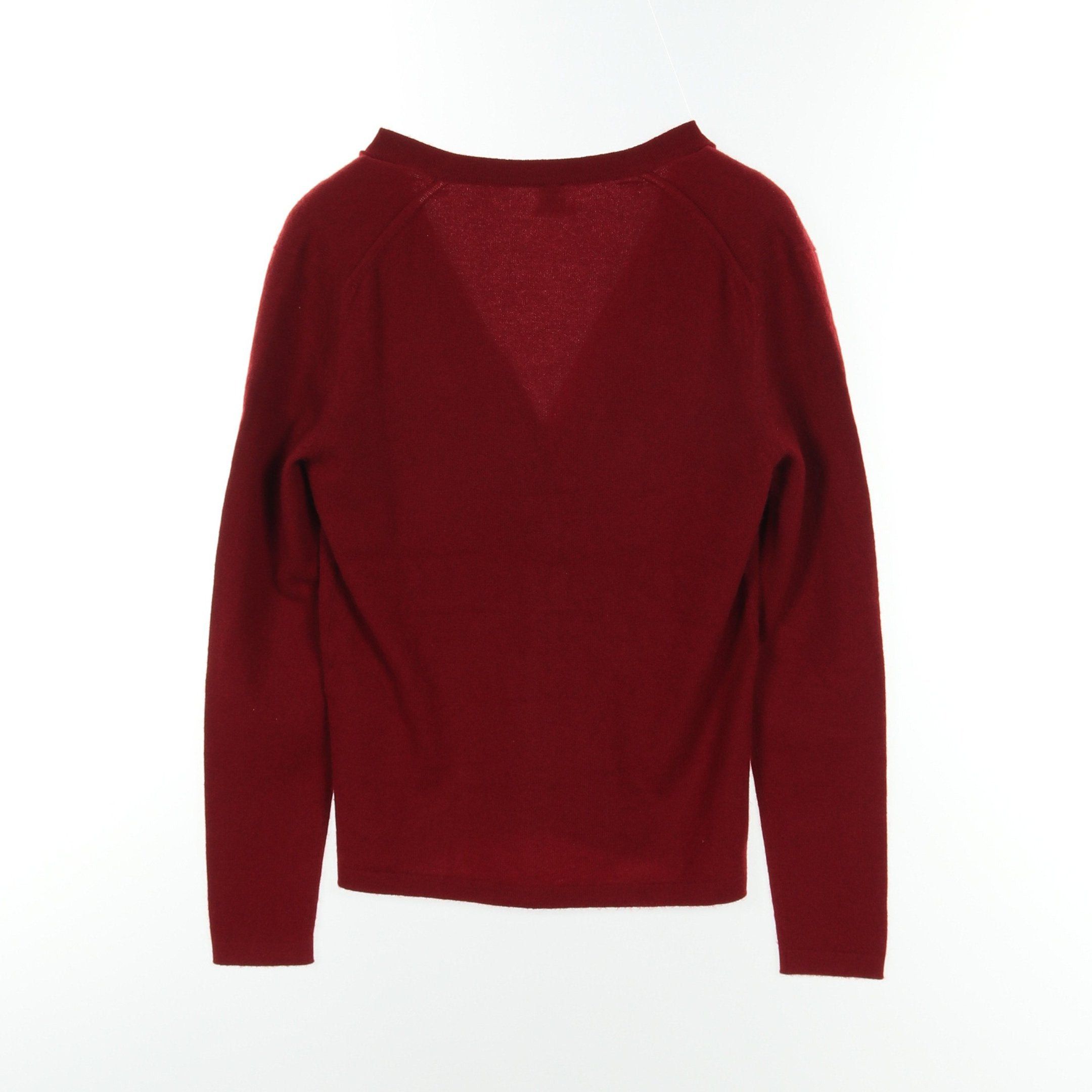 Hermes Hermes Cardigan V-Neck Cashmere Bordeaux Size ONE SIZE - 2 Thumbnail