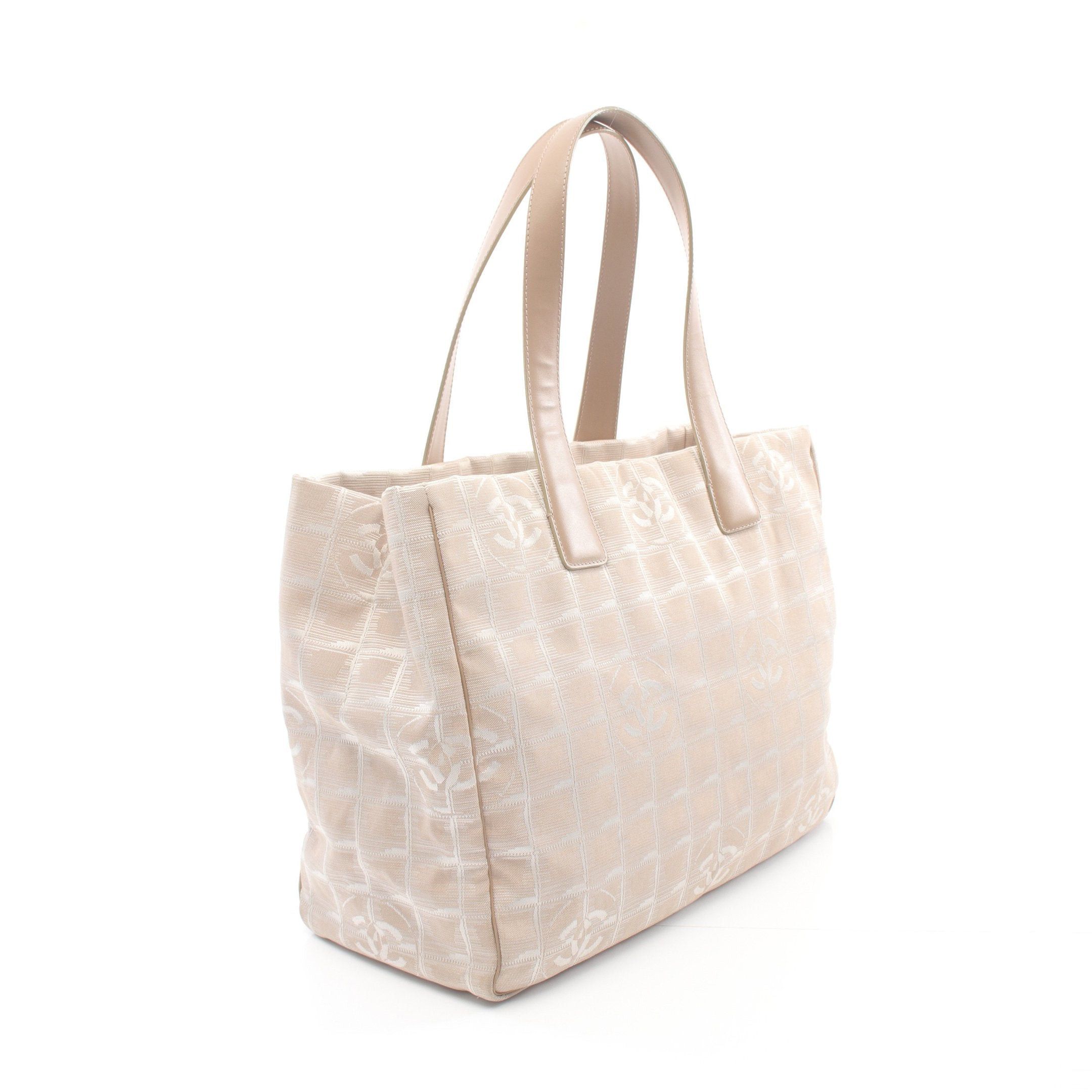 Chanel Chanel New Travel Line Mm Handbag Tote Bag Nylon Canvas Leather Pink Beige Size ONE SIZE - 2 Thumbnail