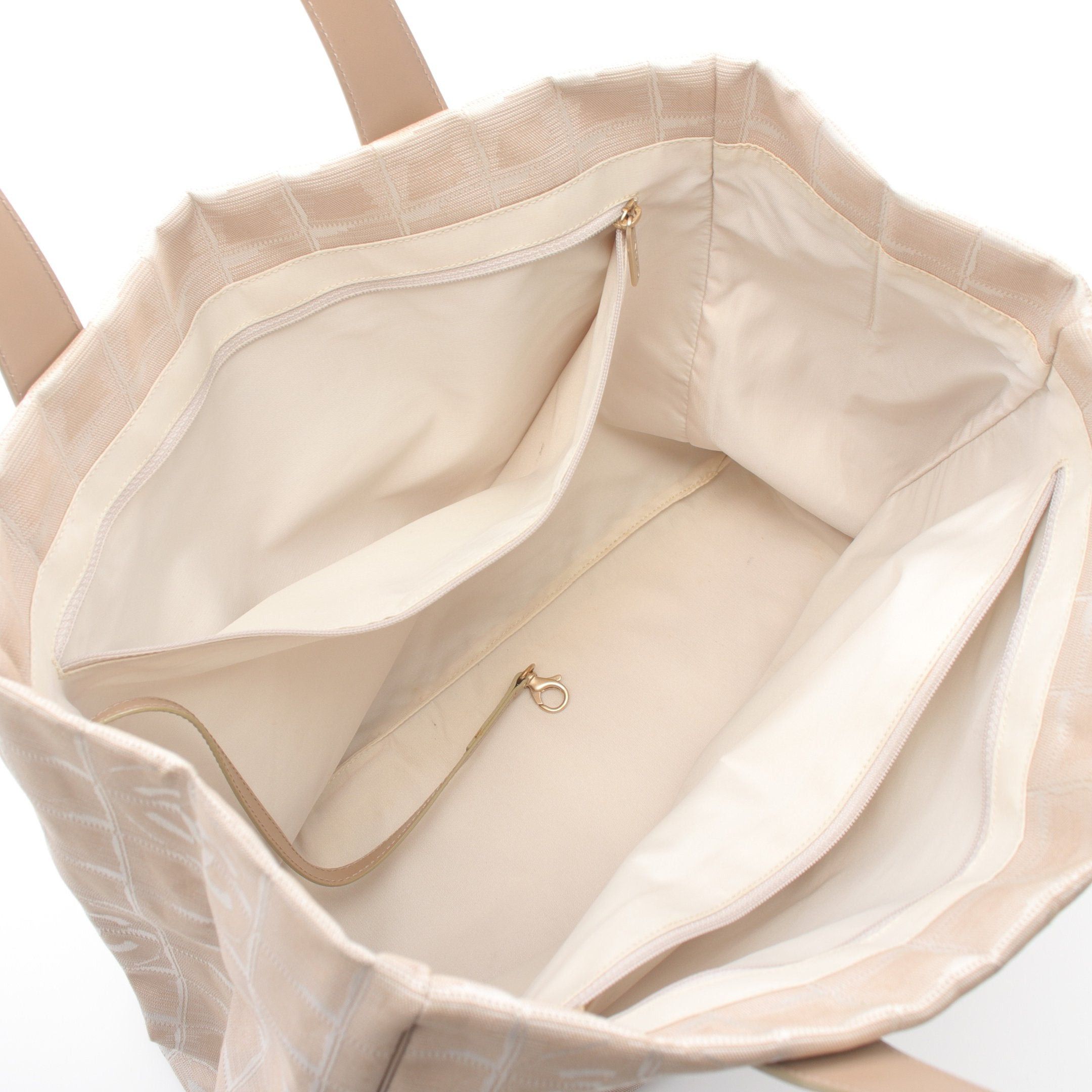 Chanel Chanel New Travel Line Mm Handbag Tote Bag Nylon Canvas Leather Pink Beige Size ONE SIZE - 3 Thumbnail