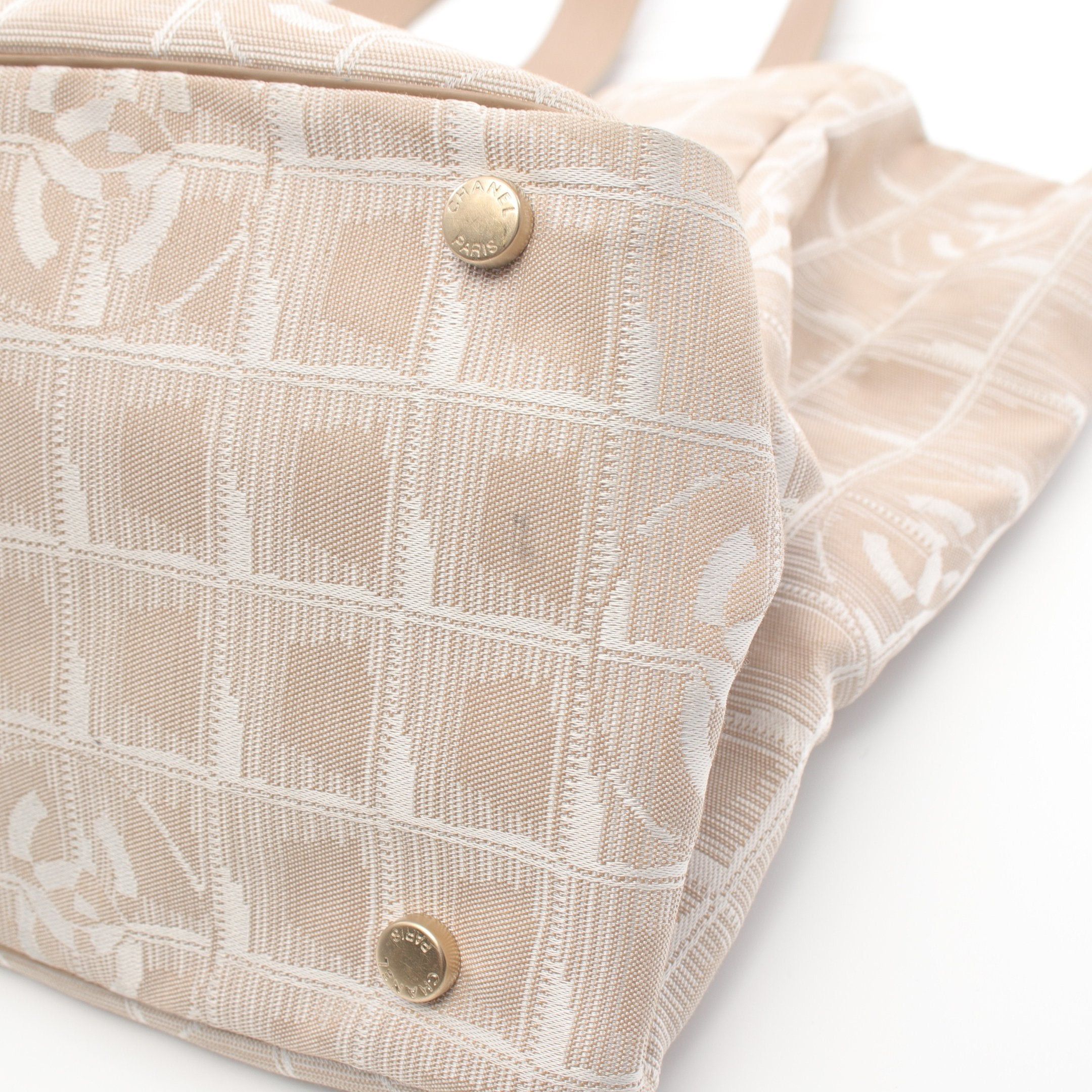 Chanel Chanel New Travel Line Mm Handbag Tote Bag Nylon Canvas Leather Pink Beige Size ONE SIZE - 10 Thumbnail