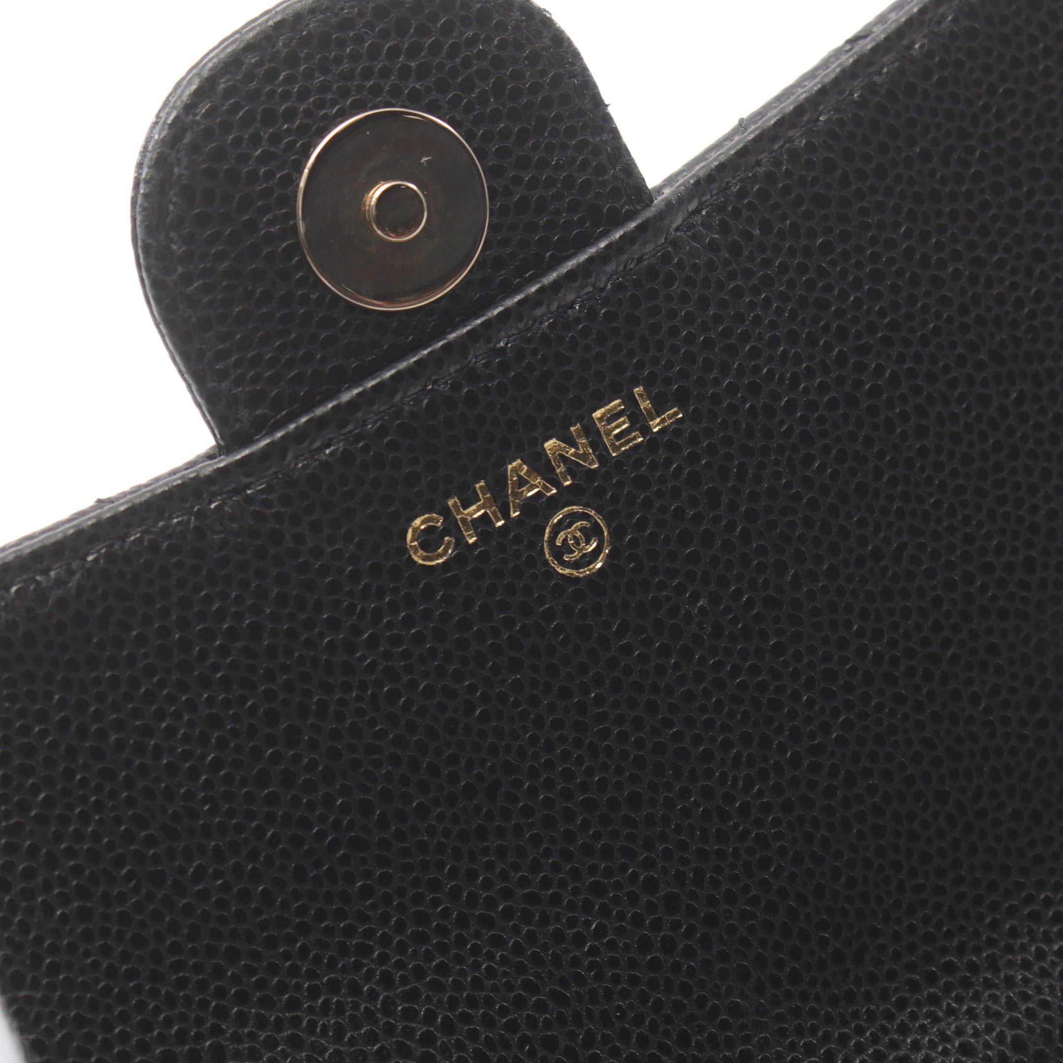 Chanel Chanel Matelasse Chain Phone Case Wallet Shoulder Bag Caviar Skin Black Gold Hardware Size ONE SIZE - 5 Thumbnail