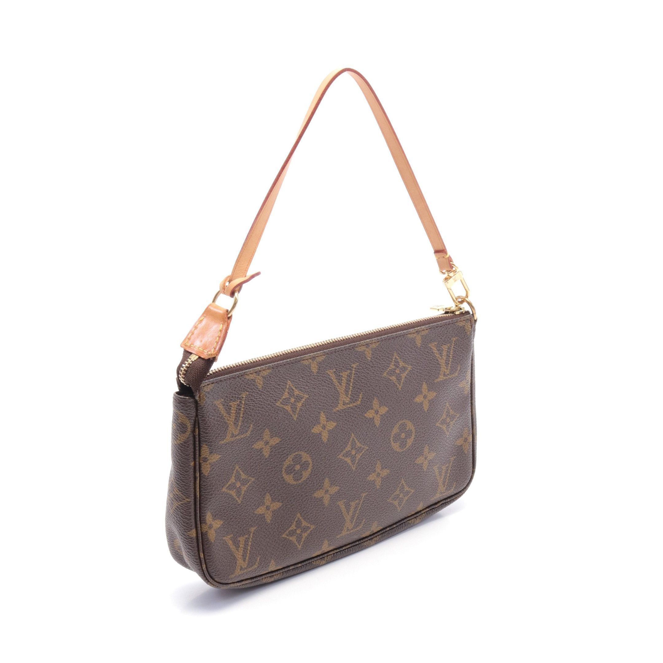 Louis Vuitton Louis Vuitton Pochette Accessoires Monogram Handbag Leather Brown Size ONE SIZE - 2 Thumbnail