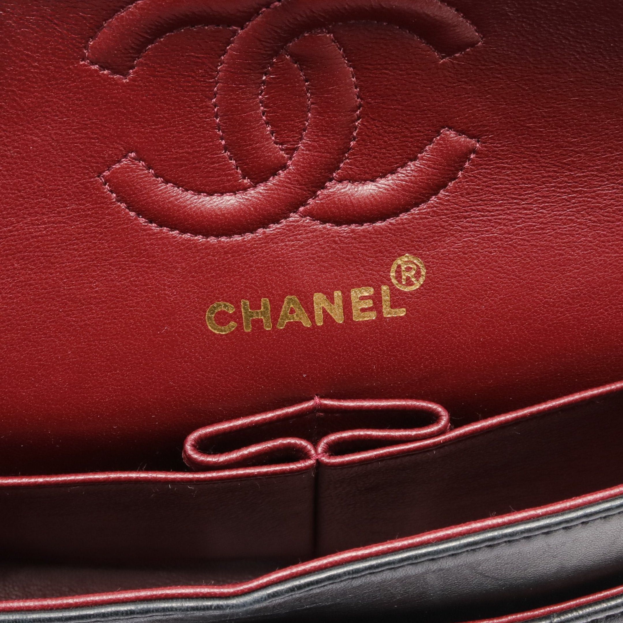 Chanel Chanel Matelasse Double Flap Chain Shoulder Bag Lambskin Black Gold Hardware Size ONE SIZE - 4 Thumbnail
