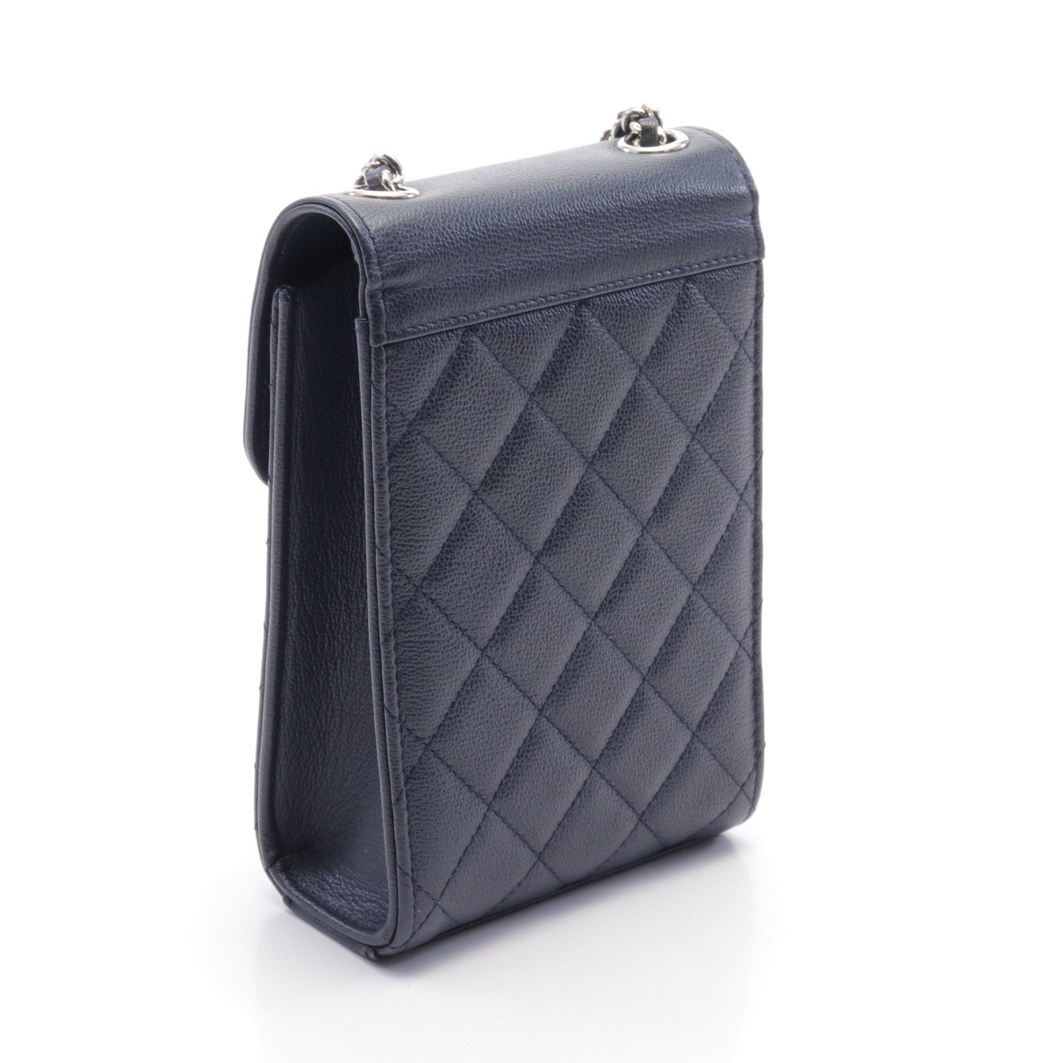 Chanel Chanel Matelasse Chain Shoulder Bag Caviar Skin Navy Silver Hardware Size ONE SIZE - 2 Thumbnail