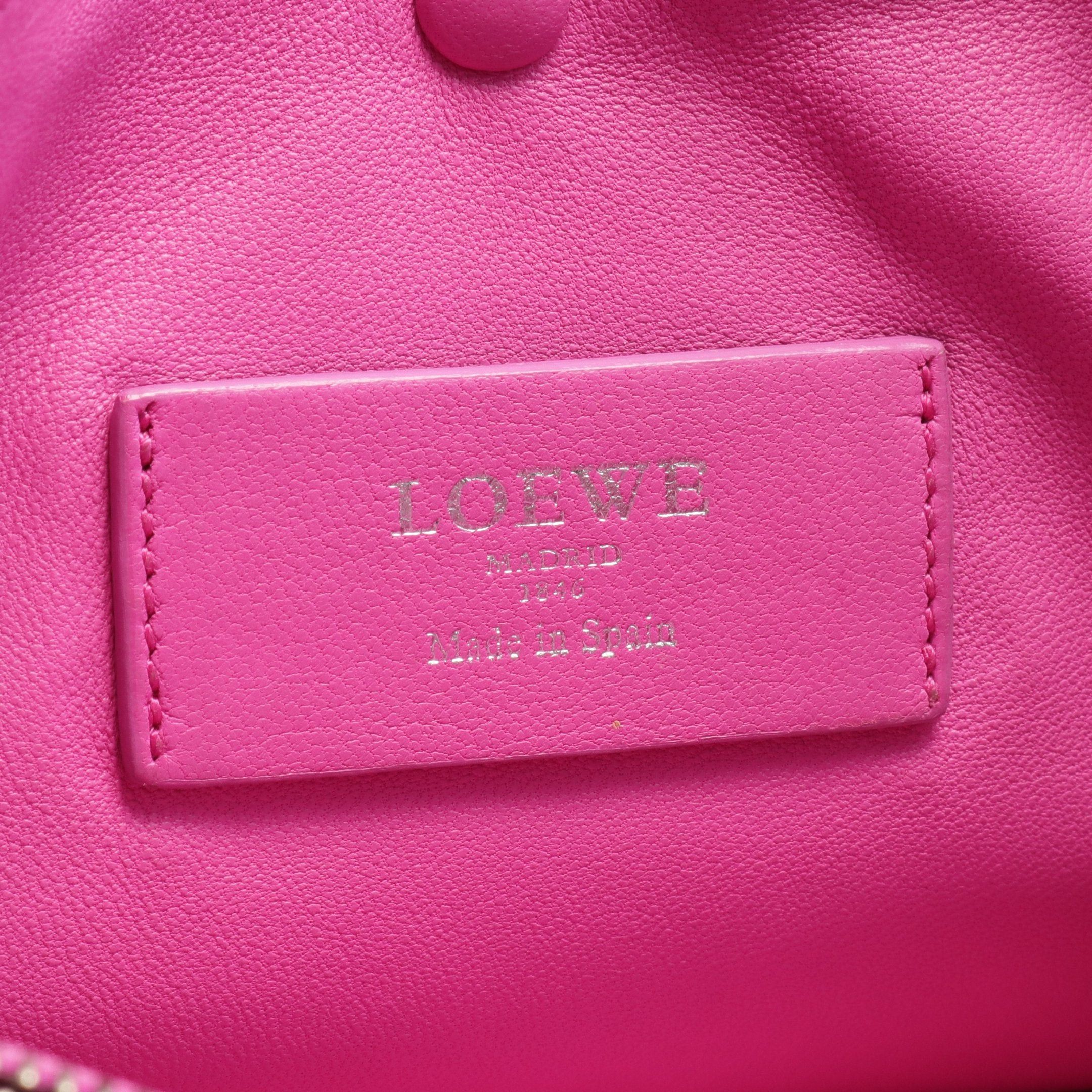 Loewe Loewe Flamenco Tote Anagram Handbag Bag Leather Black Size ONE SIZE - 4 Thumbnail