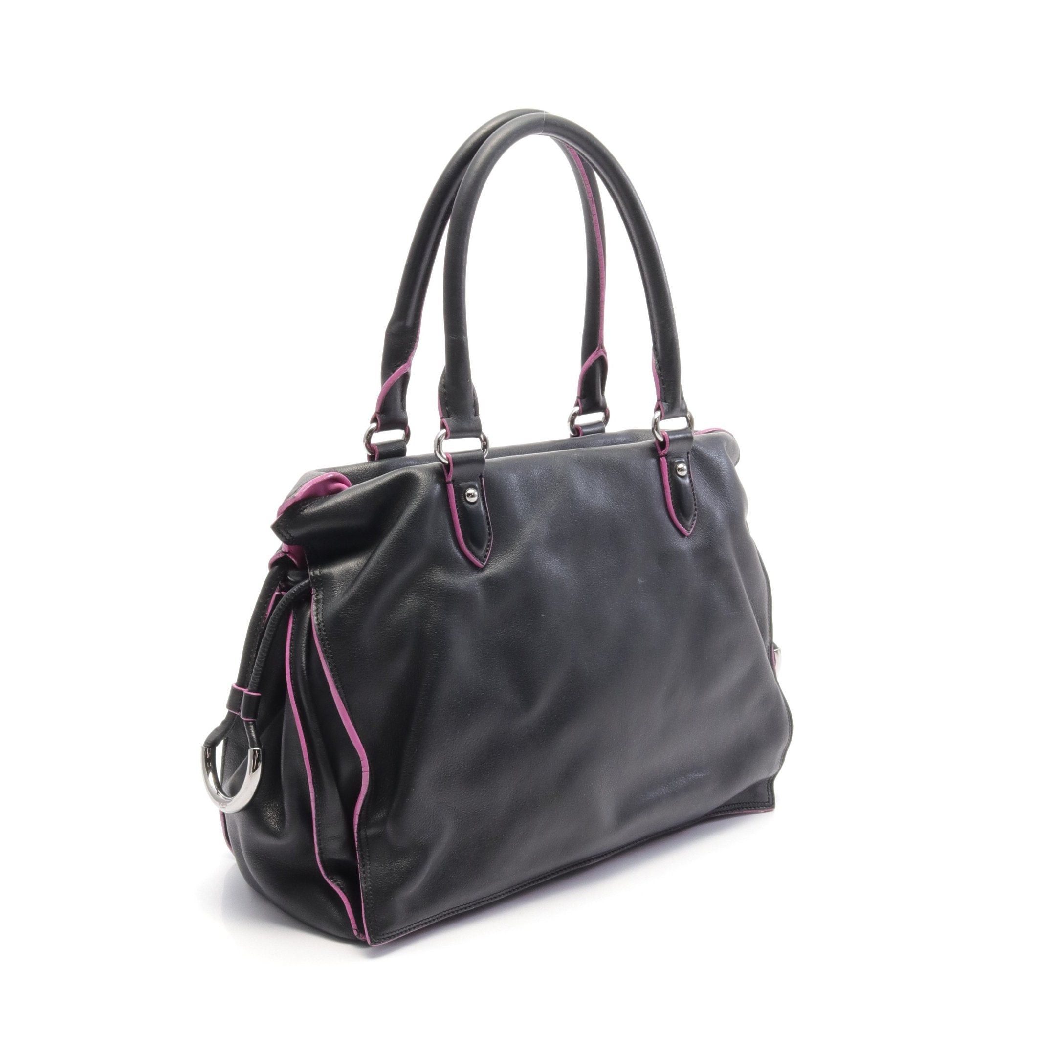 Loewe Loewe Flamenco Tote Anagram Handbag Bag Leather Black Size ONE SIZE - 2 Thumbnail